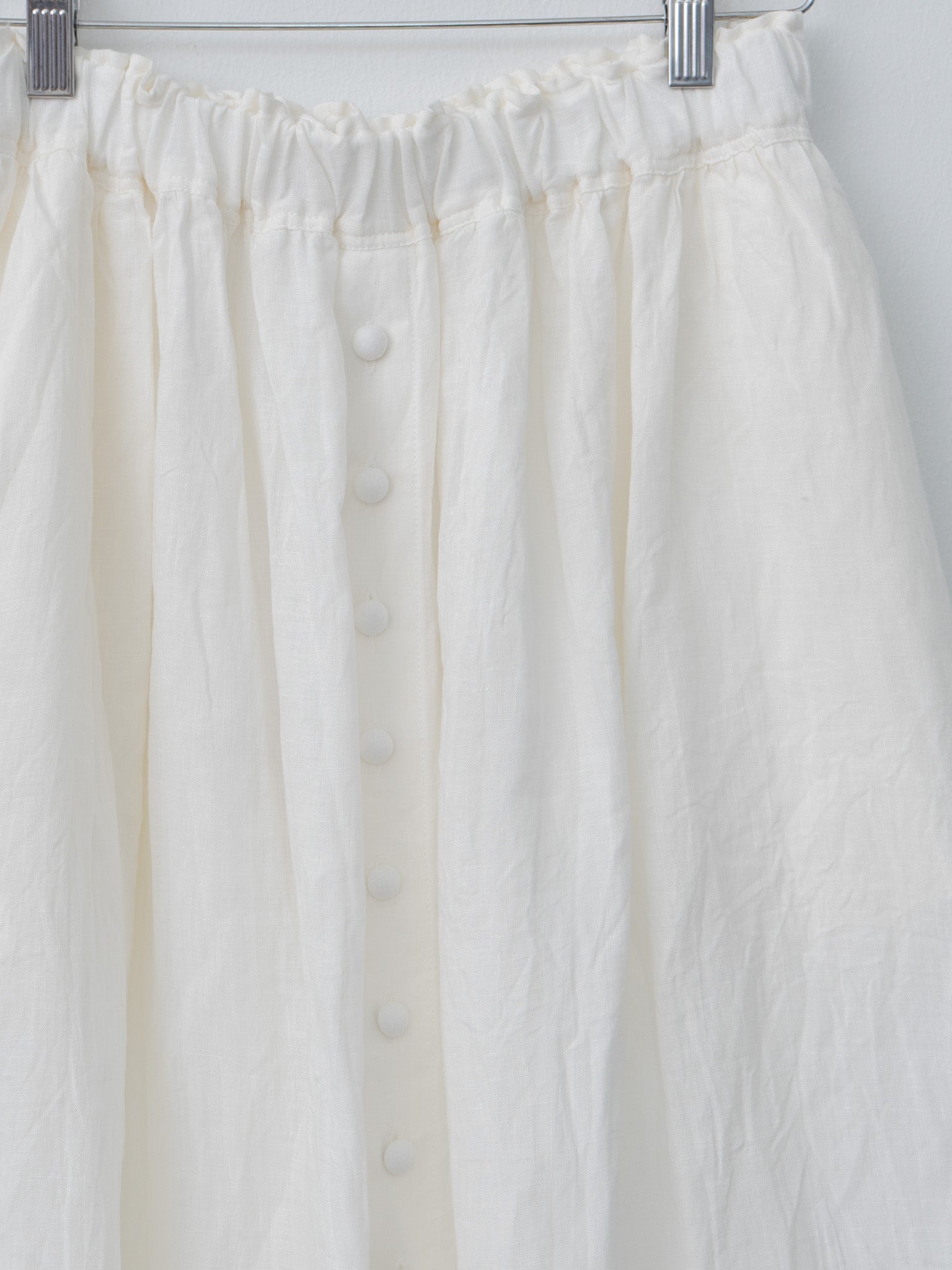 Namu Shop - Ichi Antiquites French Linen Skirt - White