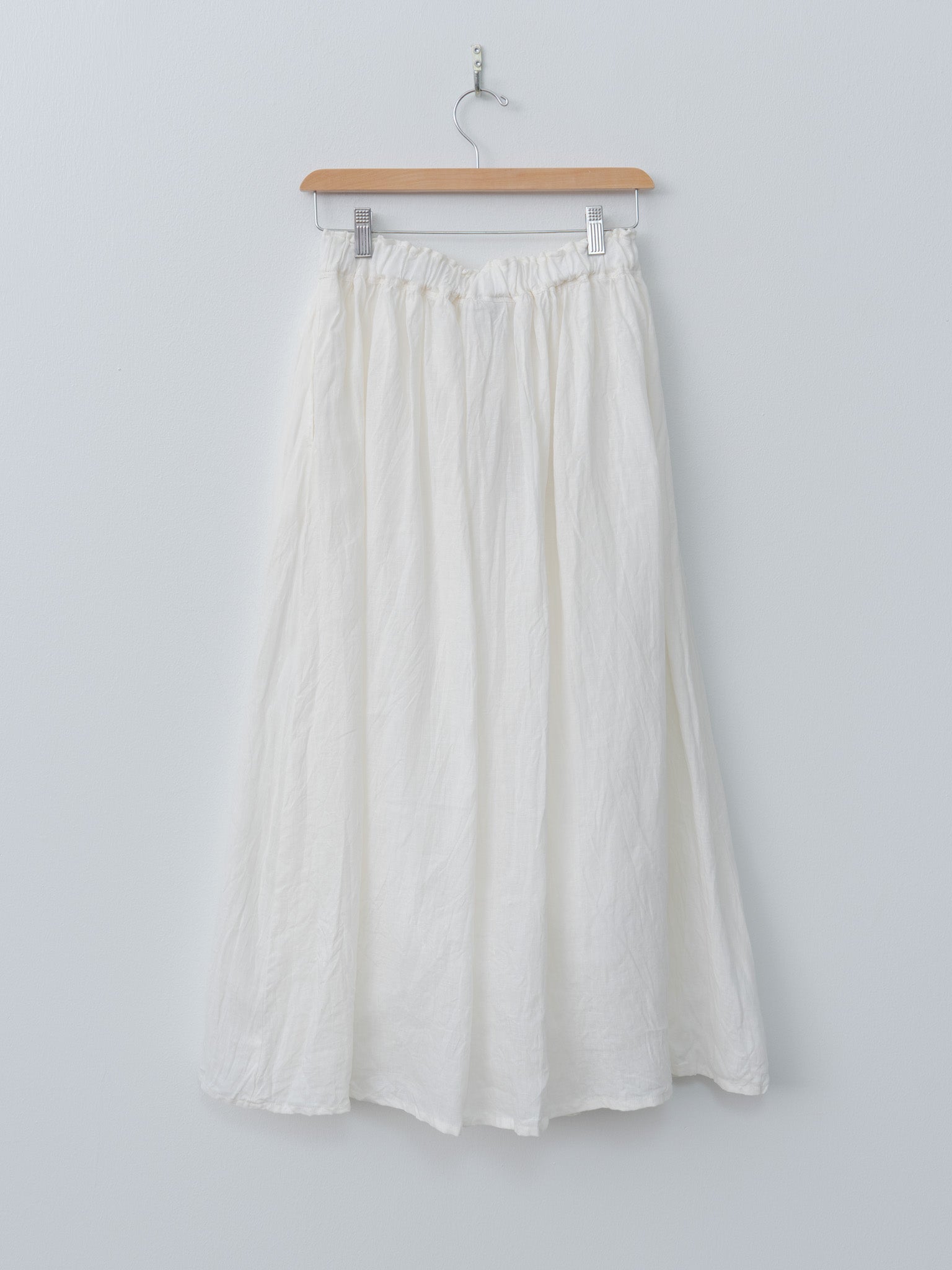 Namu Shop - Ichi Antiquites French Linen Skirt - White