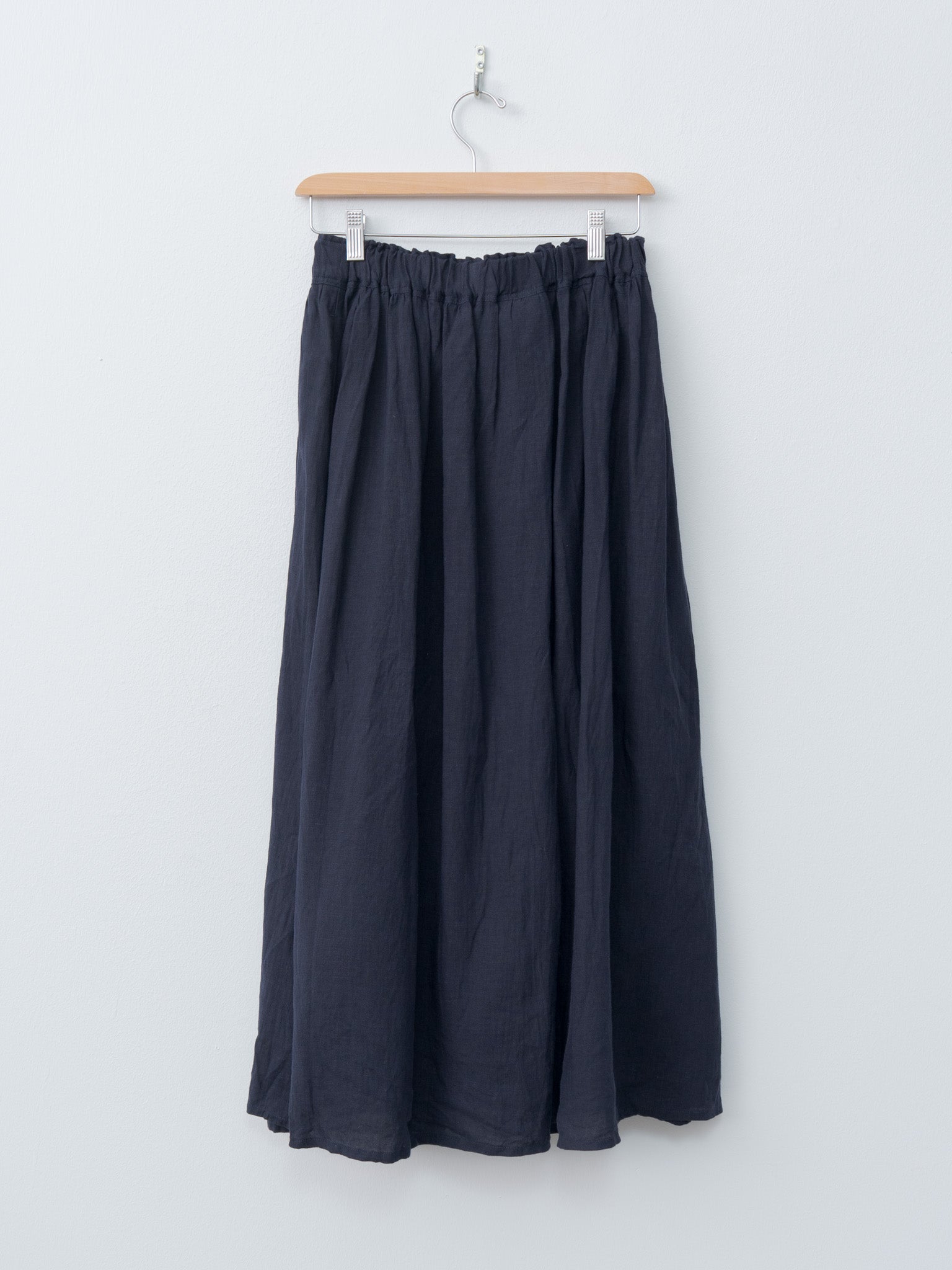 Namu Shop - Ichi Antiquites French Linen Skirt - Navy