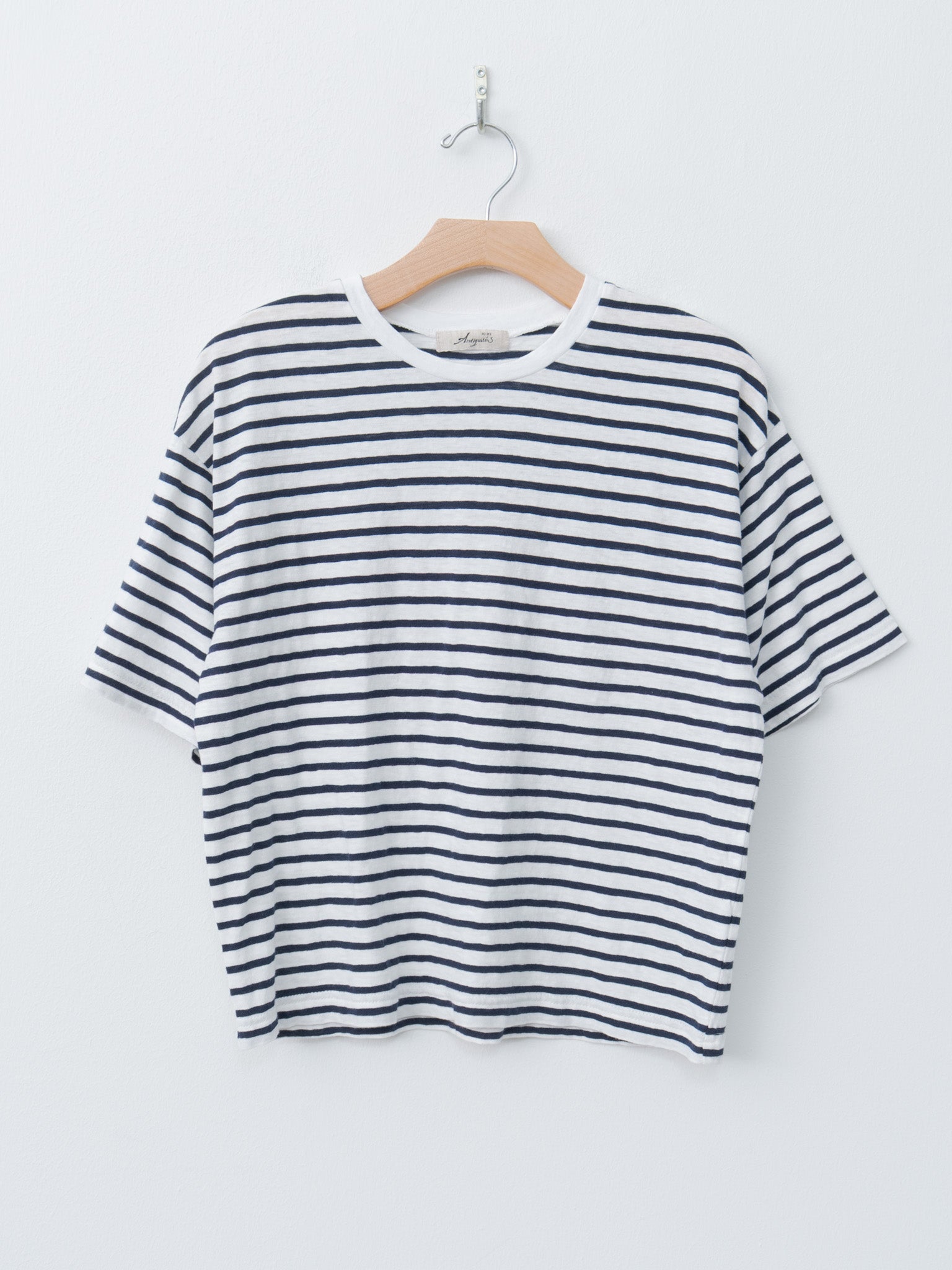 Namu Shop - Ichi Antiquites T-Shirt - Striped White x Navy