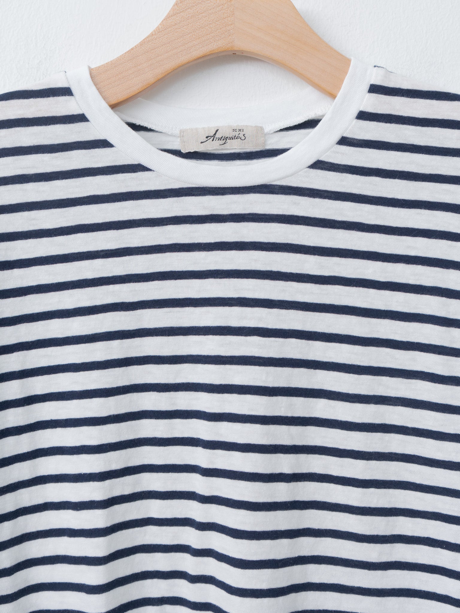 Namu Shop - Ichi Antiquites T-Shirt - Striped White x Navy