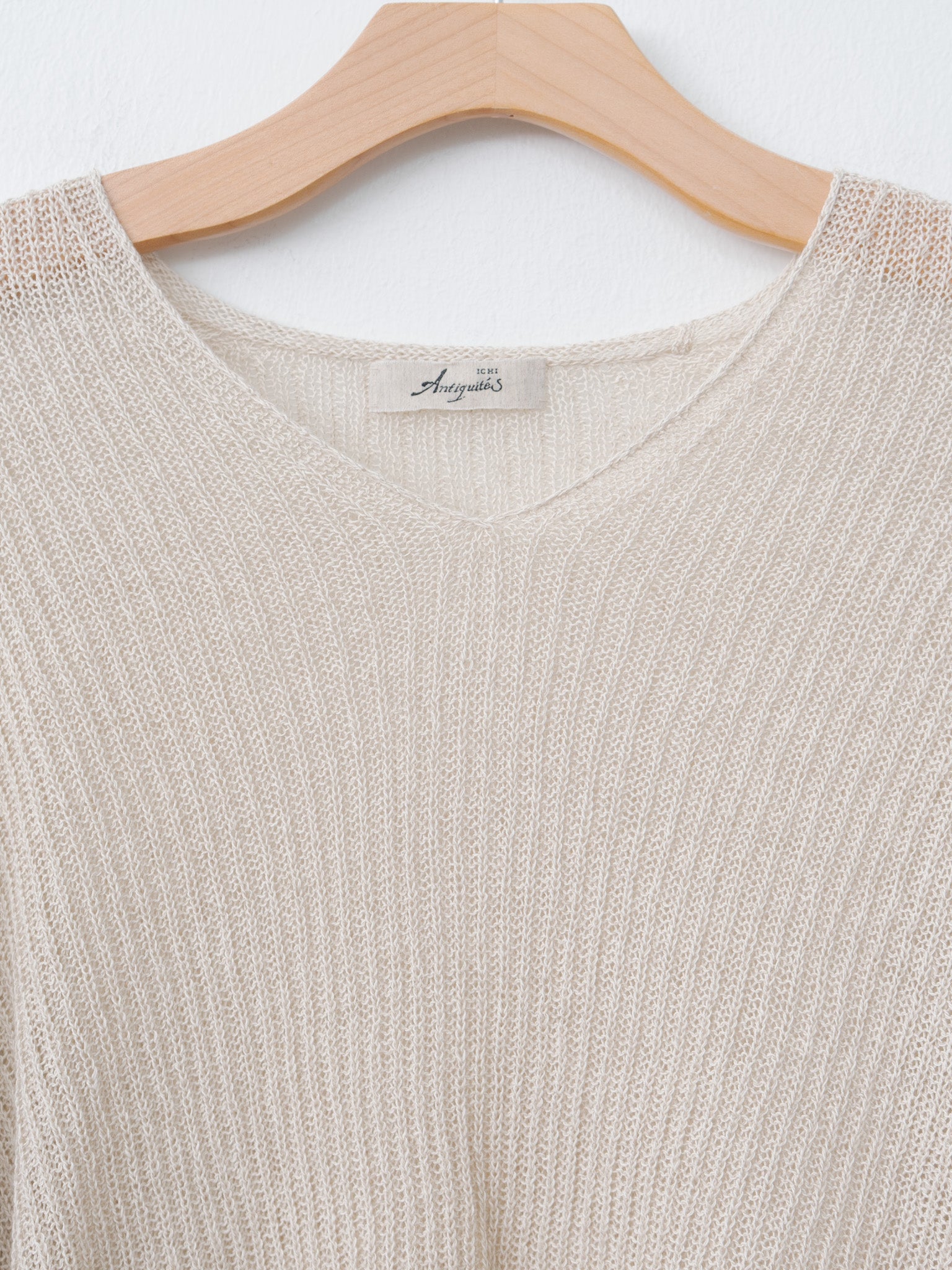 Namu Shop - Ichi Antiquites Wholegarment Cotton/Linen Sweater - Natural