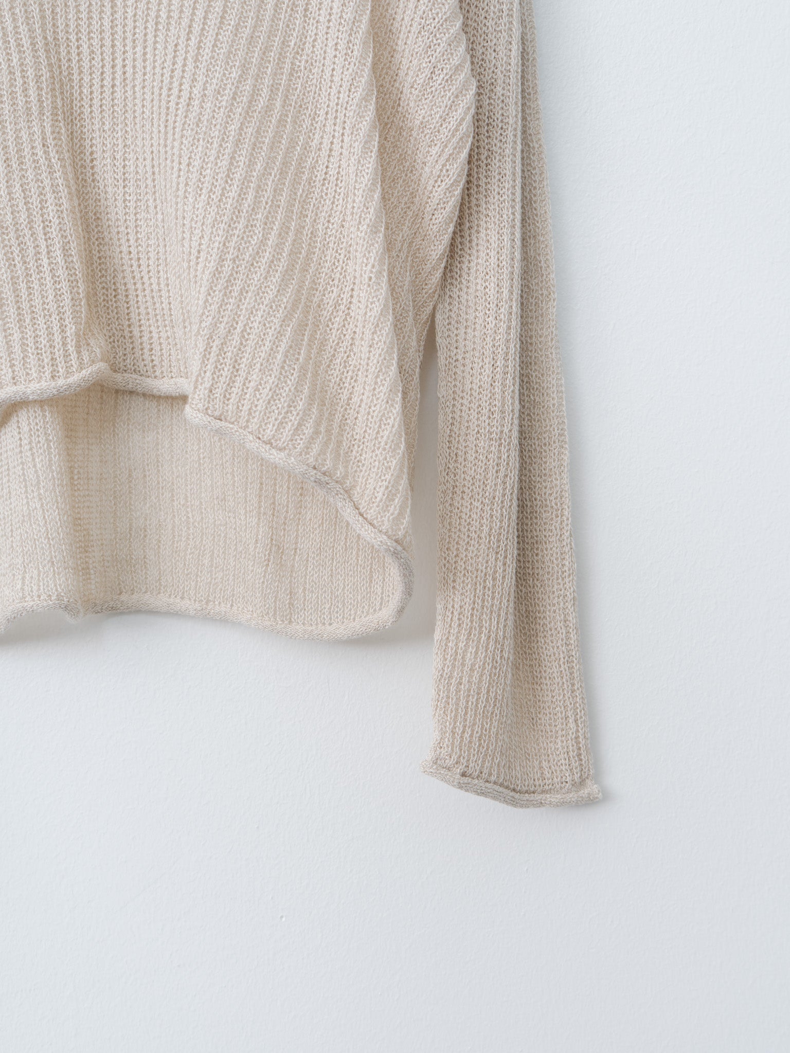 Namu Shop - Ichi Antiquites Wholegarment Cotton/Linen Sweater - Natural