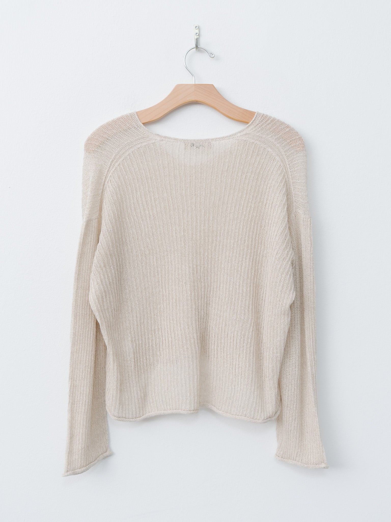 Namu Shop - Ichi Antiquites Wholegarment Cotton/Linen Sweater - Natural