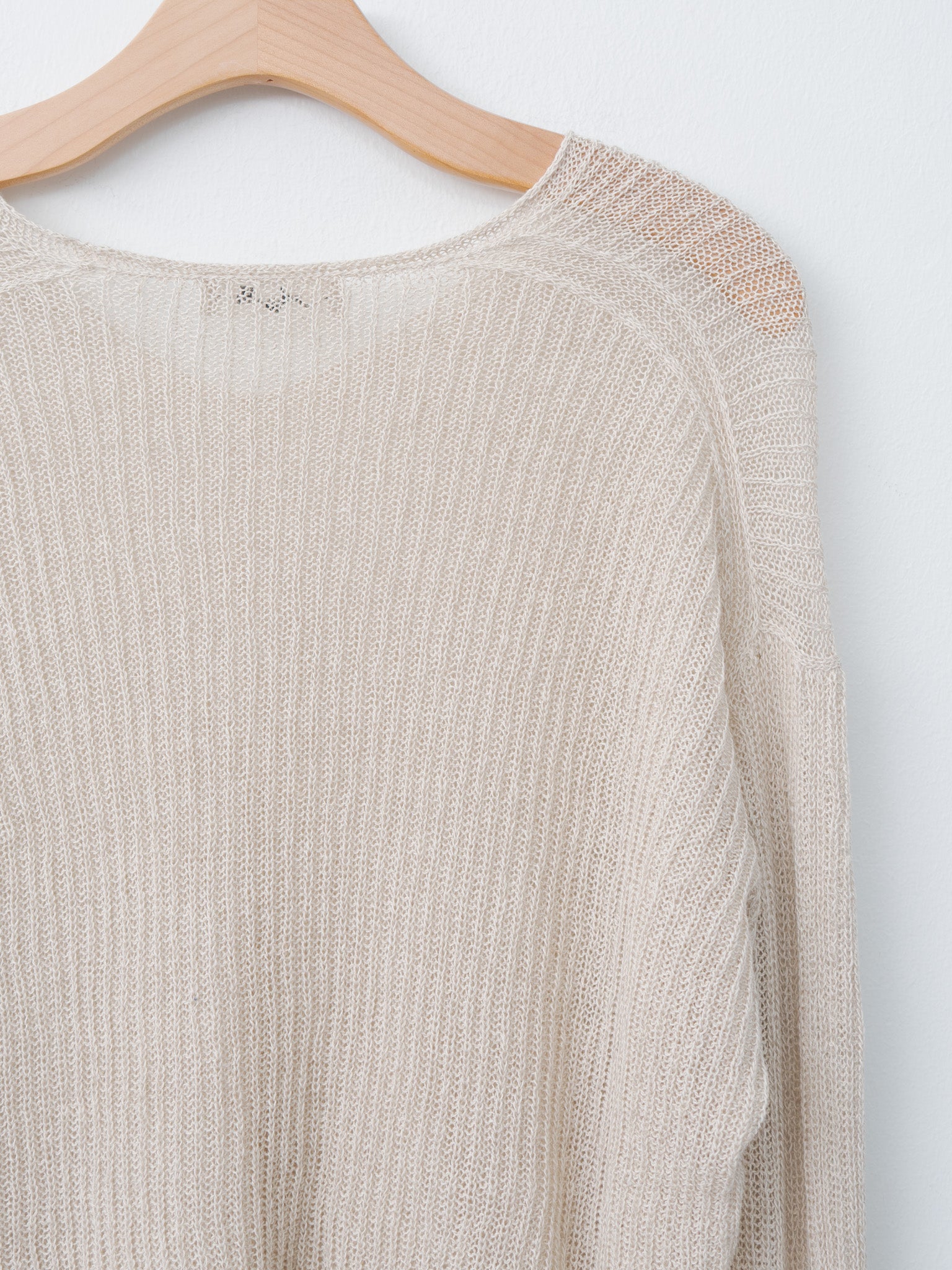Namu Shop - Ichi Antiquites Wholegarment Cotton/Linen Sweater - Natural