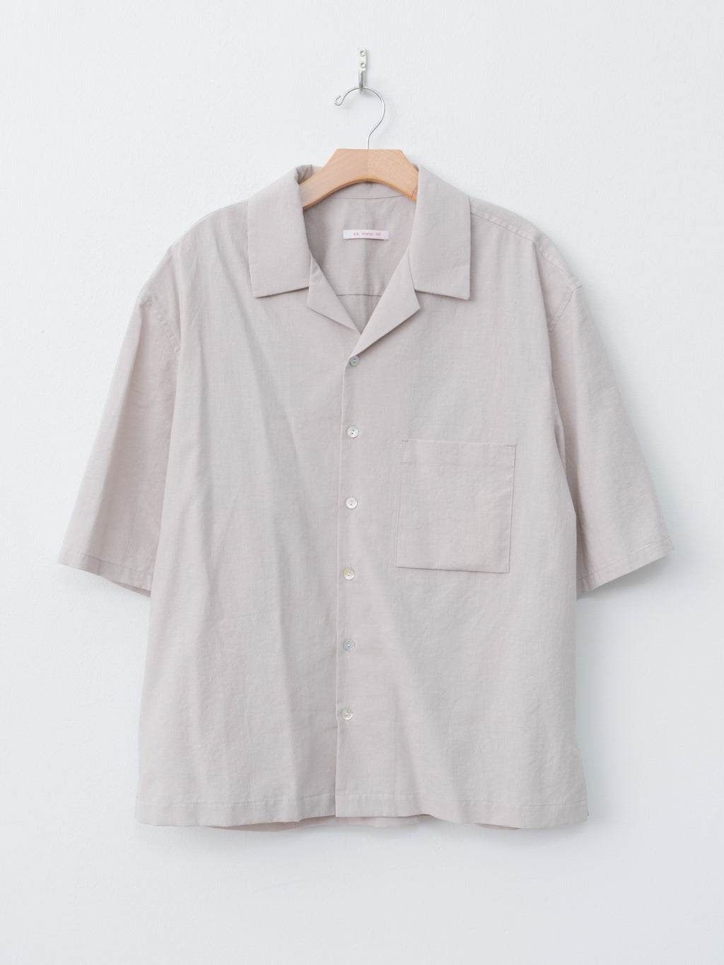 Namu Shop - S.K. Manor Hill Aloha Shirt - Light Grey Cotton Hemp