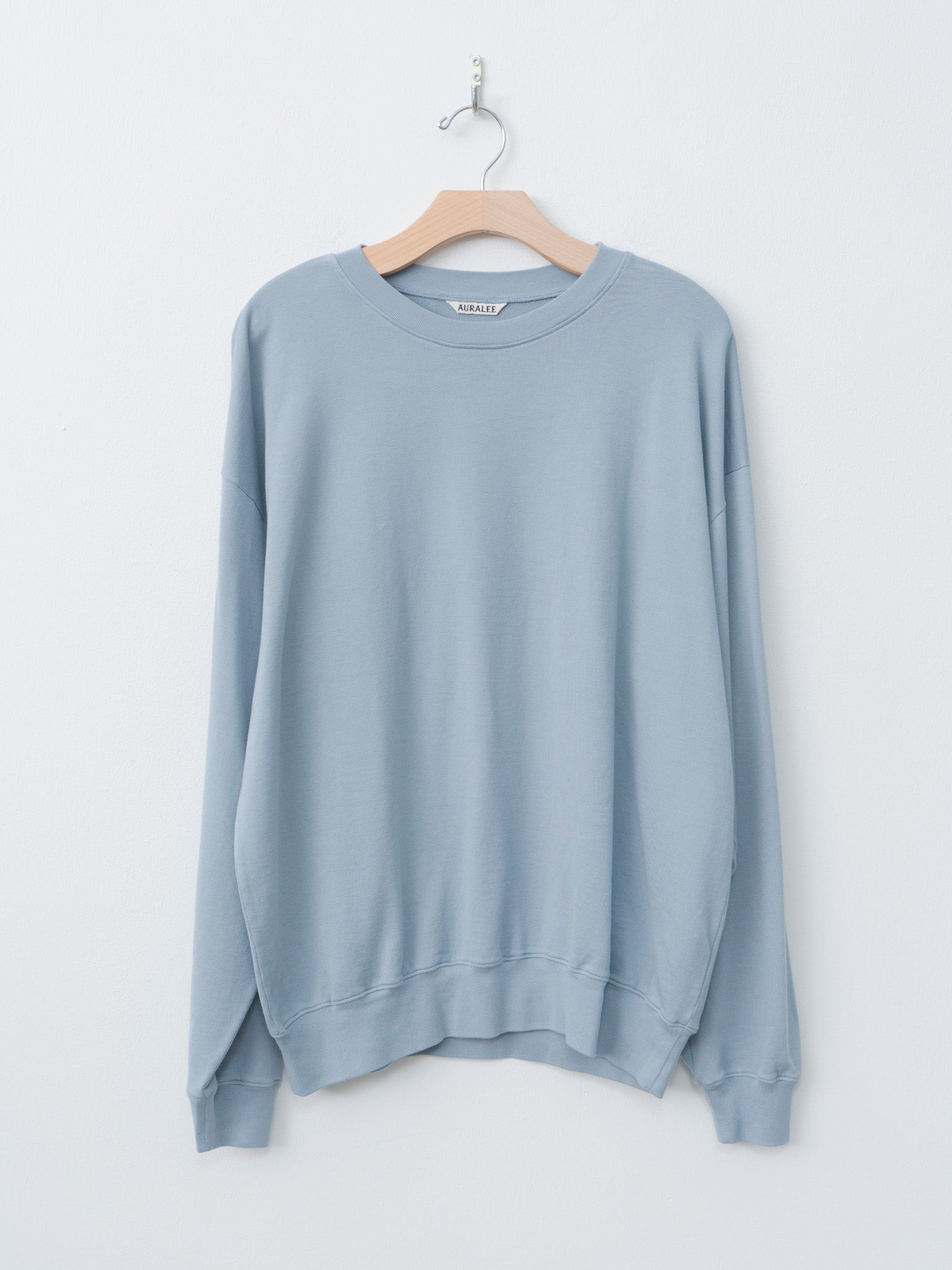 めい326A Namu Shop - Auralee Super High Gauge Sweat P/O - Blue Gray