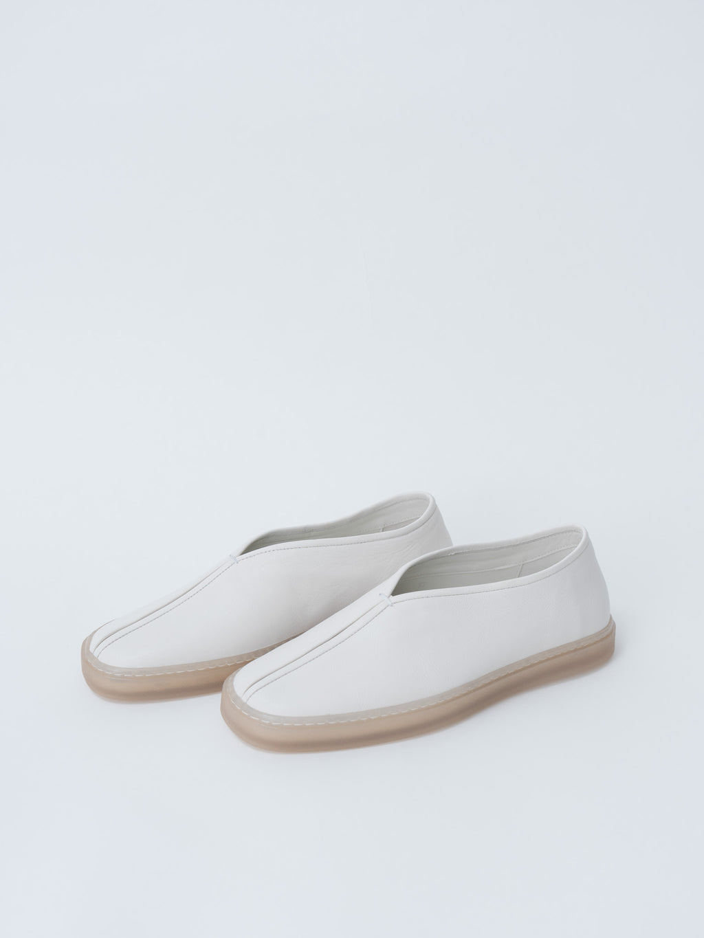 Namu Shop - Lemaire Linoleum Piped Sneakers - White