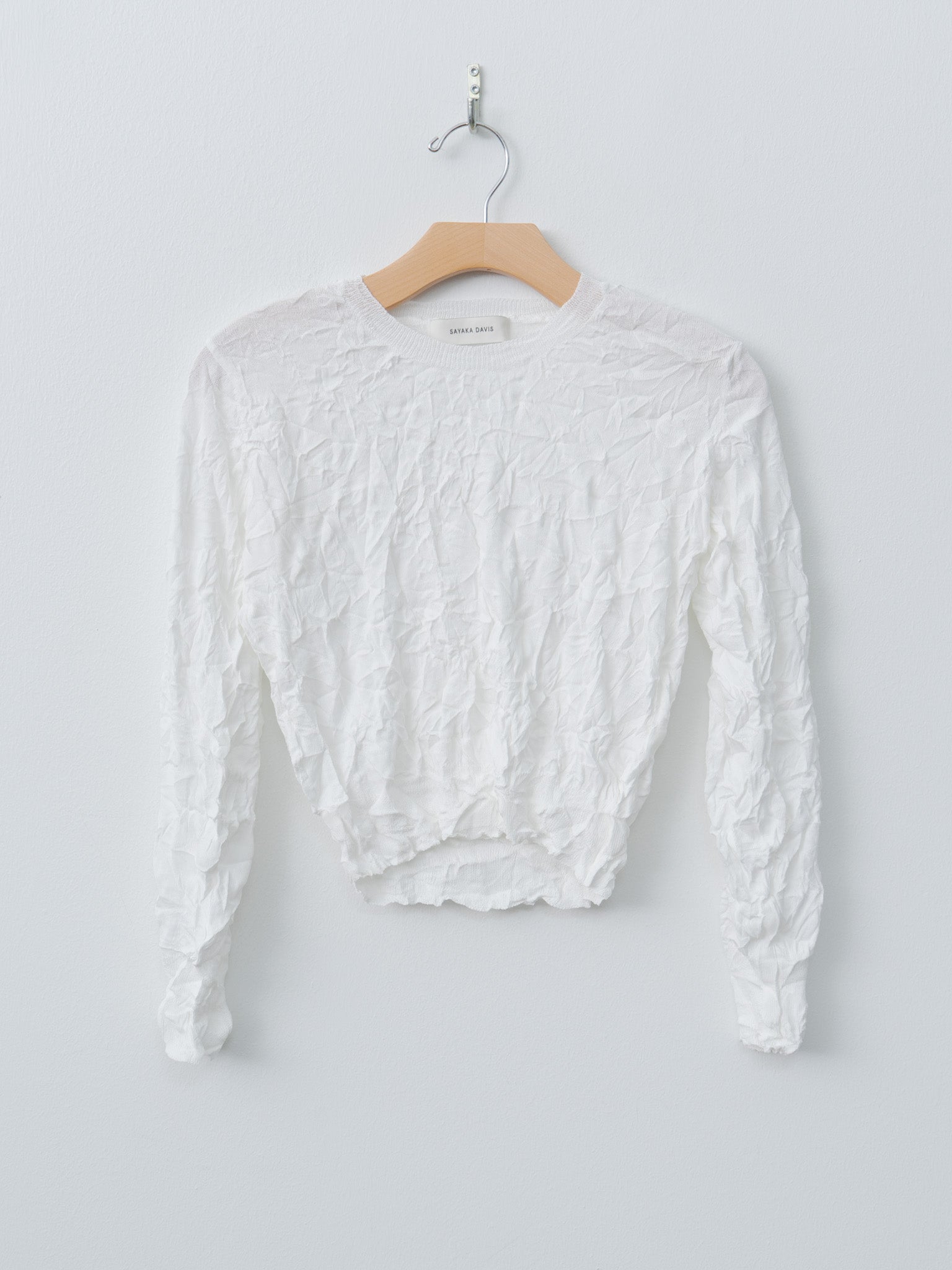 Namu Shop - Sayaka Davis Crinkled Pullover - White