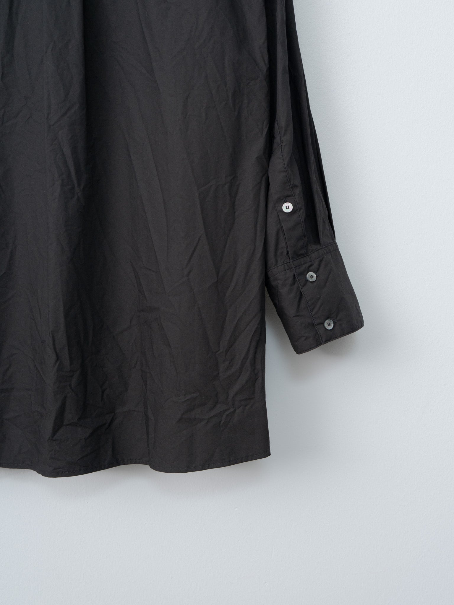Namu Shop - Sayaka Davis Crinkled Oversized Shirt - Black