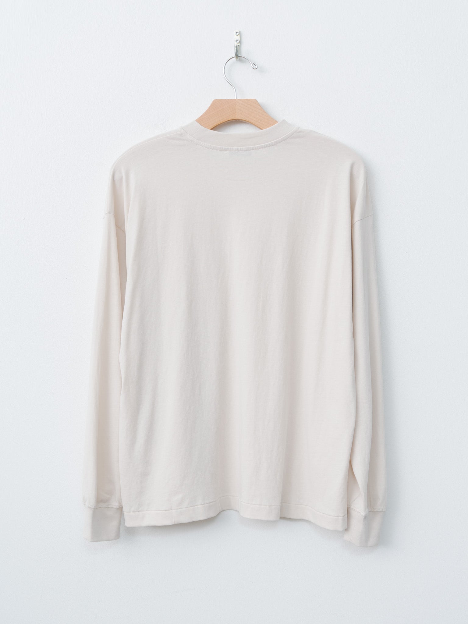 Namu Shop - Aton Fresca Nubuck Long Sleeve T-Shirt - Warm White