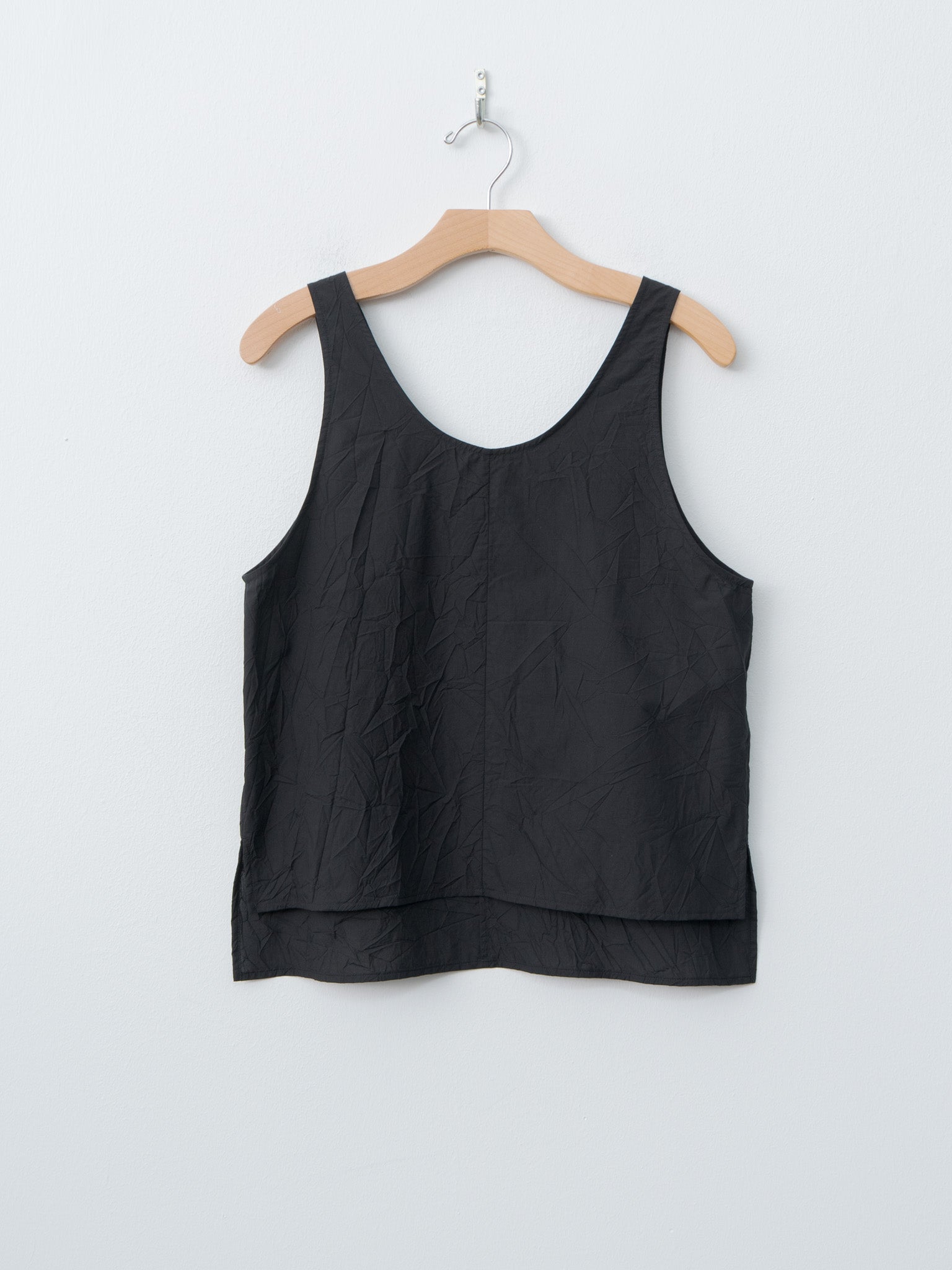 Namu Shop - Aton Catch Washer Cotton Tank Top Pullover - Black