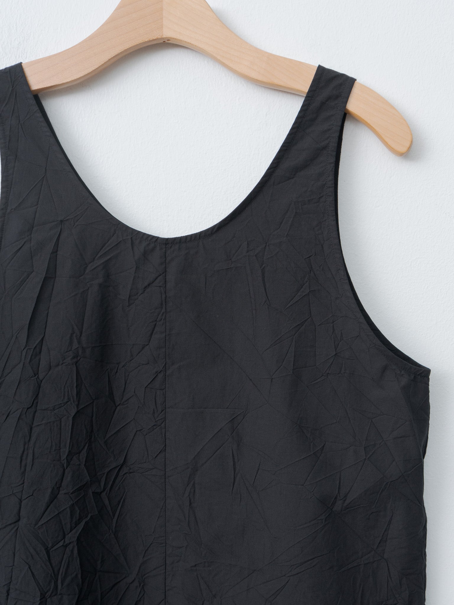 Namu Shop - Aton Catch Washer Cotton Tank Top Pullover - Black