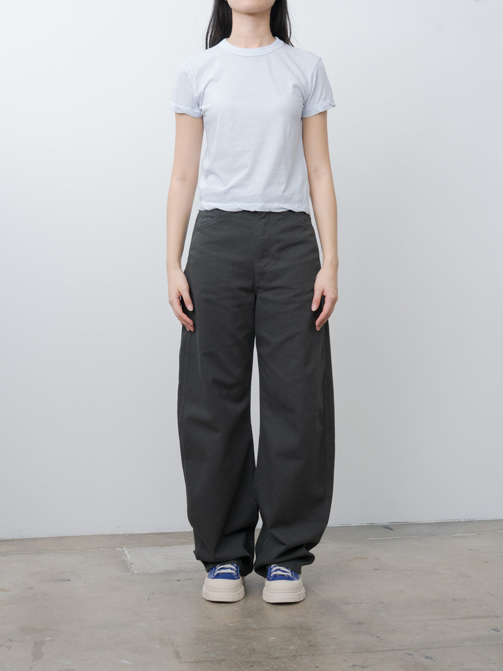 Fresca Single Jersey Tight Fit T-Shirt - Sax
