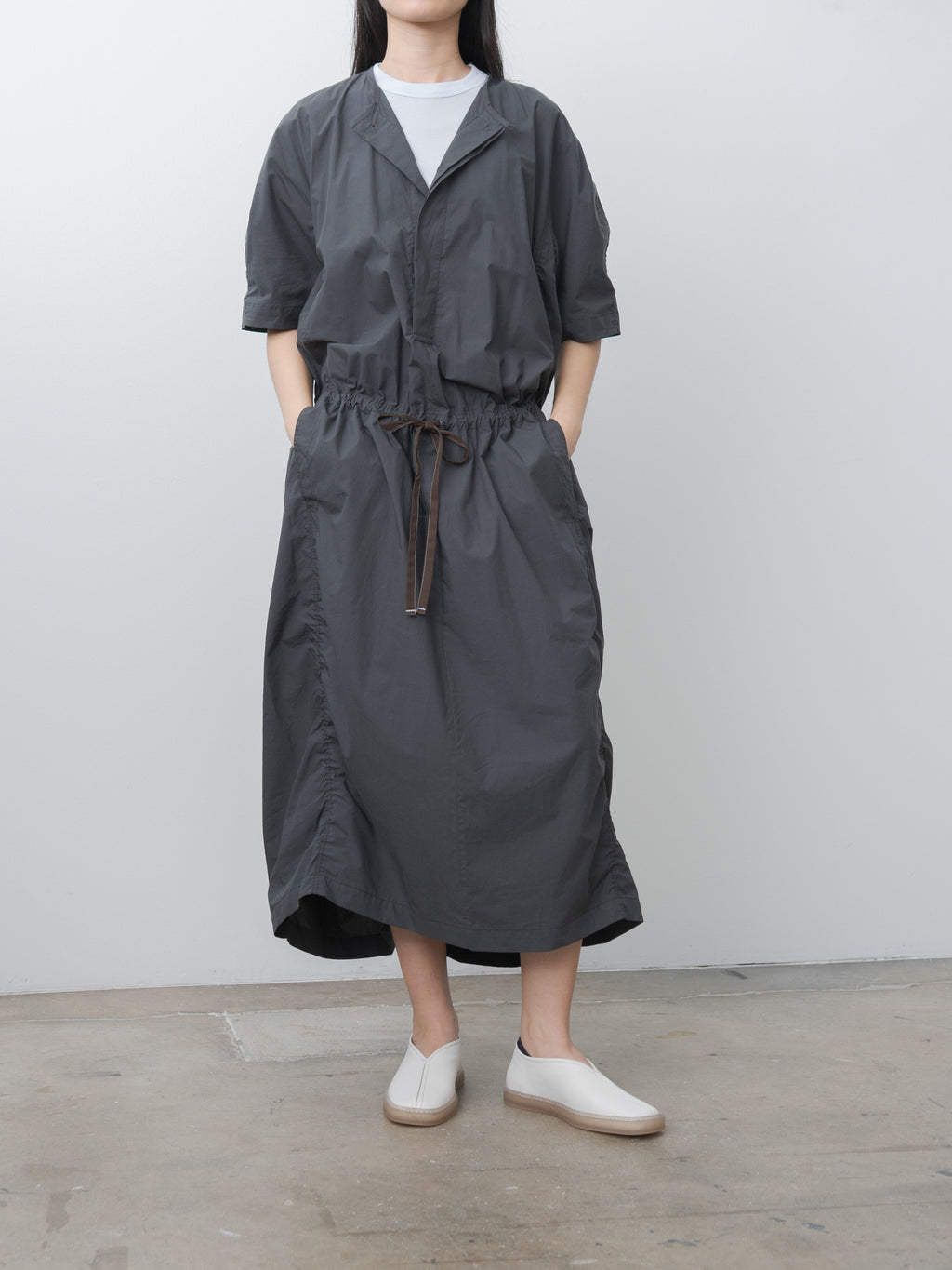 Namu Shop - Lemaire Linoleum Piped Sneakers - White