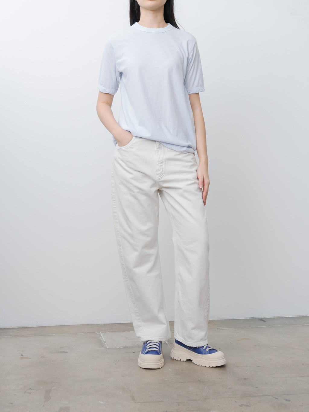 Fresca Single Jersey Standard T-Shirt - Sax