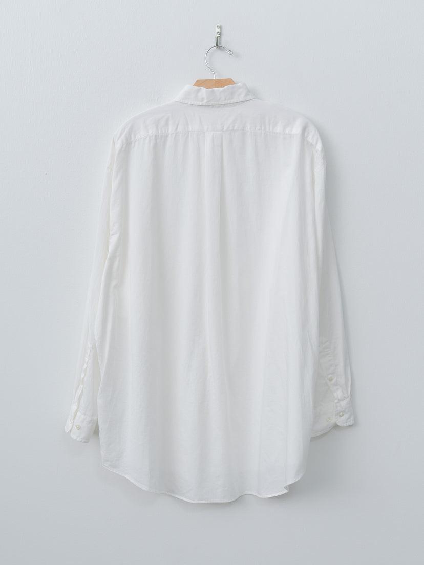 Namu Shop - Y Organic Cotton Washer Satin Shirt - White