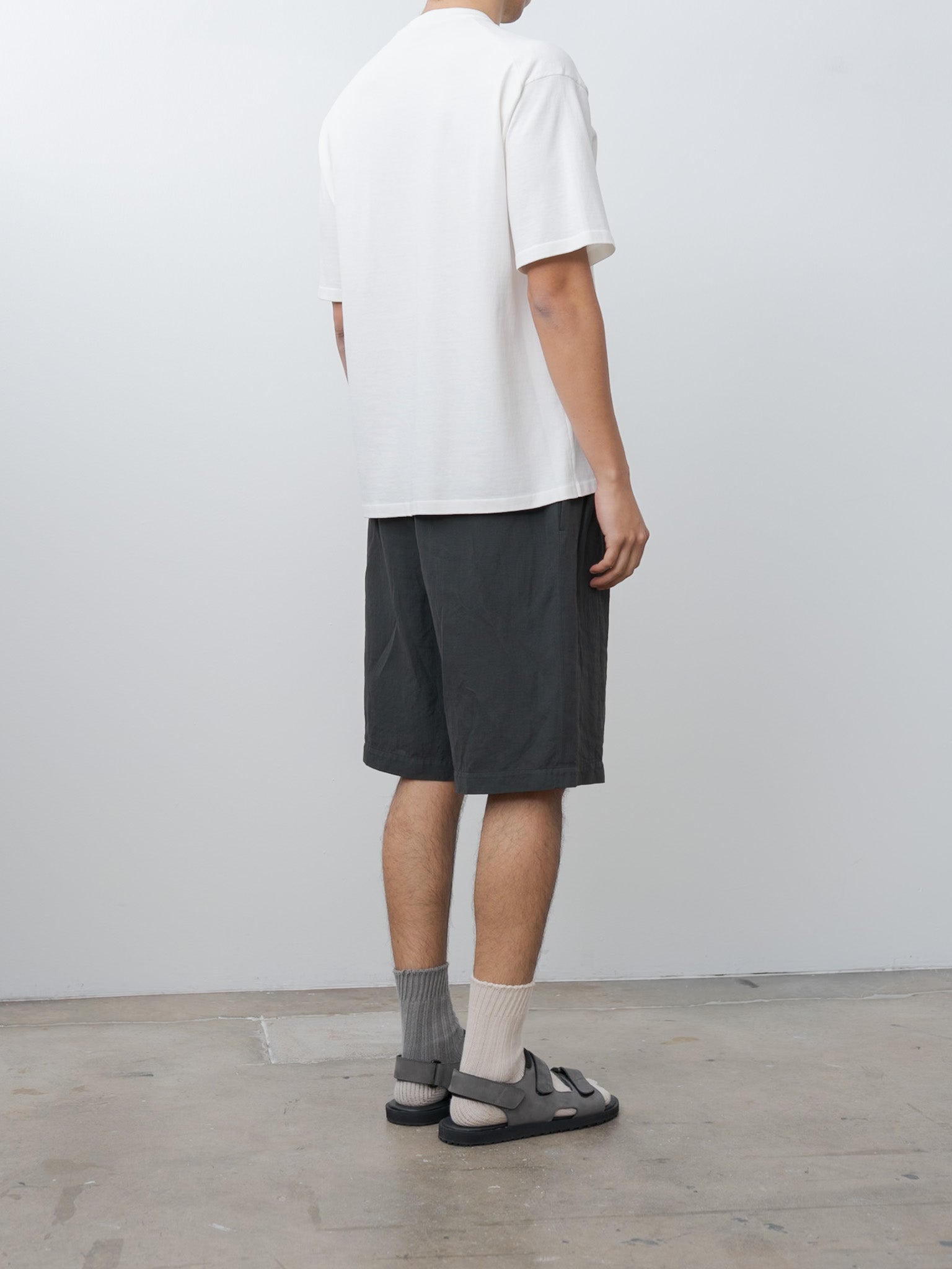 Namu Shop - Aton Fresca Knit Half Sleeve Crewneck Sweater - White