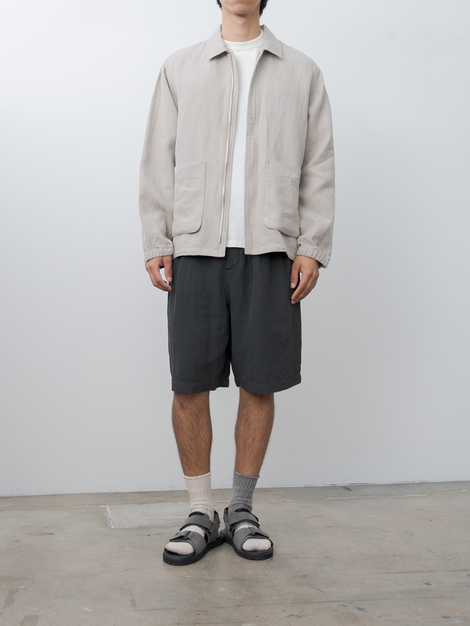 Namu Shop - Aton Hard Linen Utility Jacket - Raw Linen