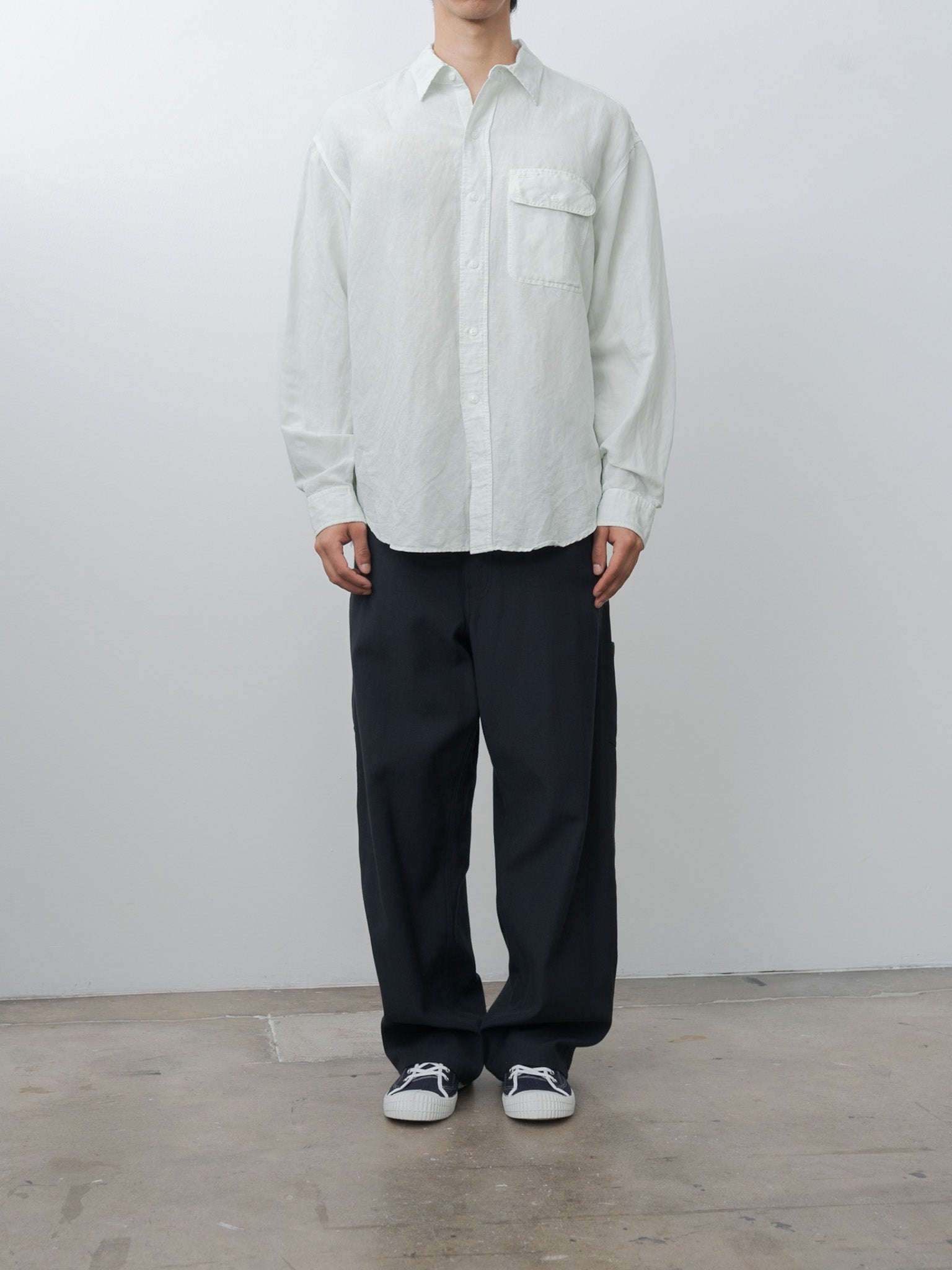Namu Shop - Yleve Viscose Linen Shirt - Sax