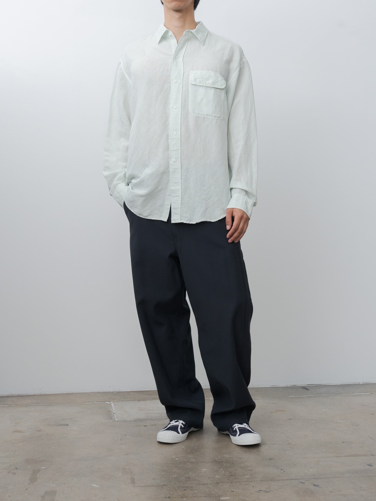 Namu Shop - Yleve Viscose Linen Shirt - Sax
