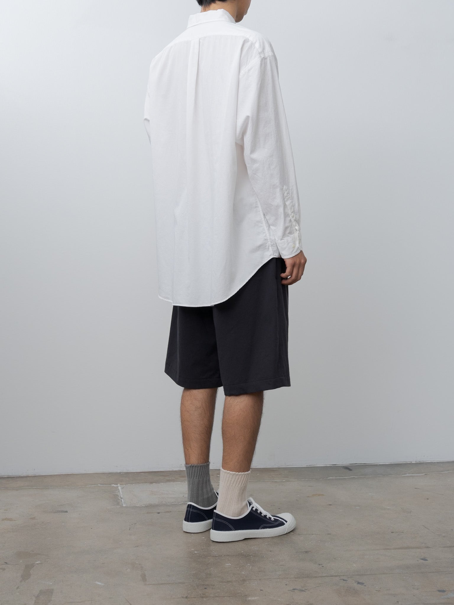 Organic Cotton Washer Satin Shirt - White