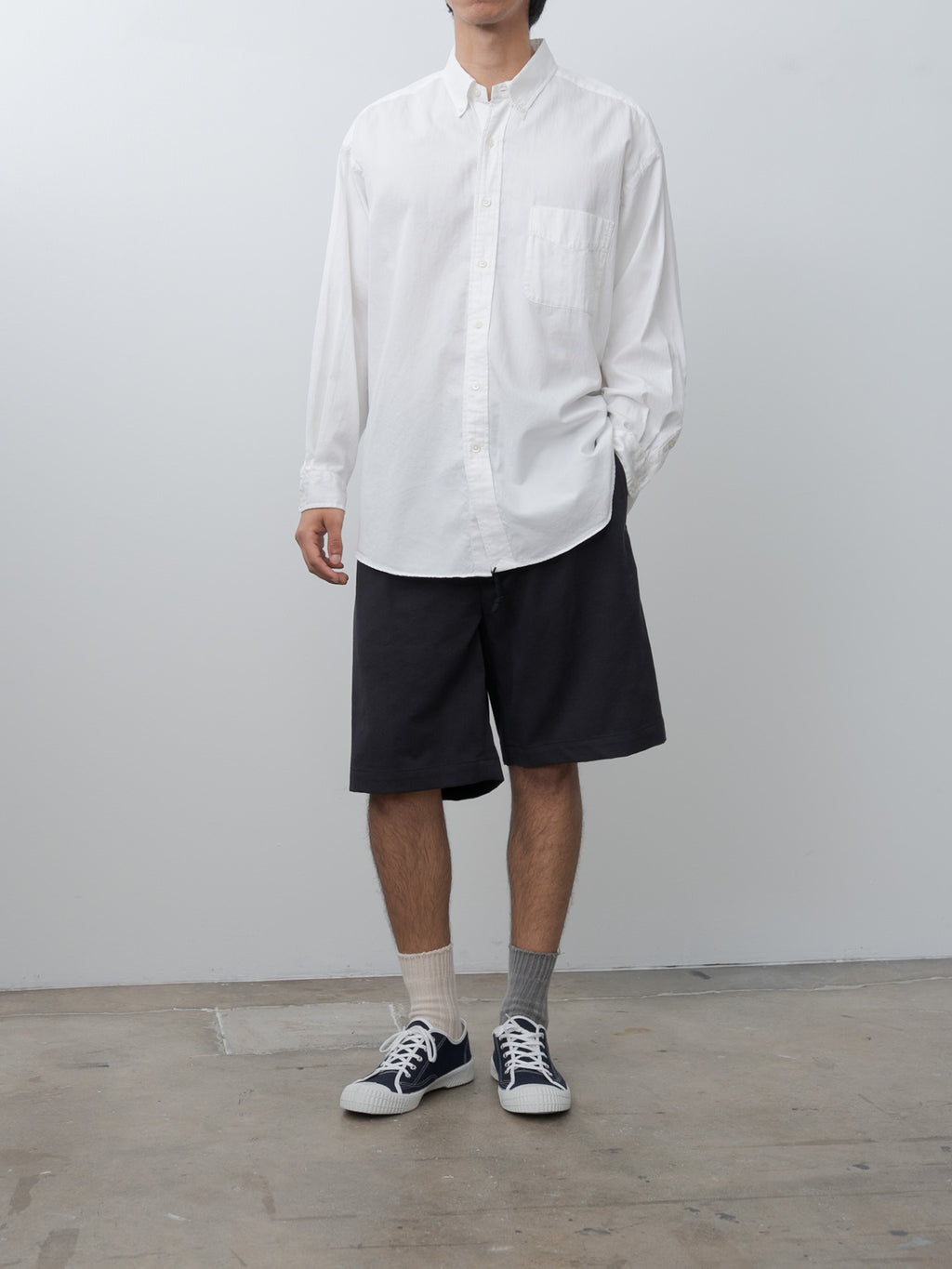 Namu Shop - Y Organic Cotton Tencel Chino Shorts - Navy