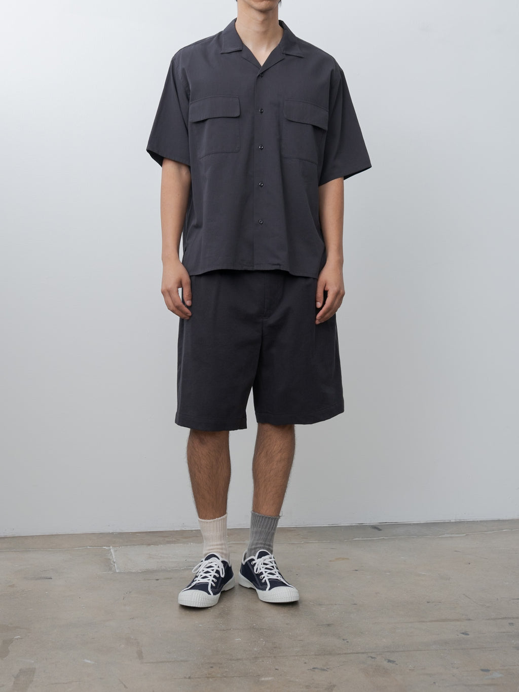 Organic Cotton Tencel Chino Shorts - Navy