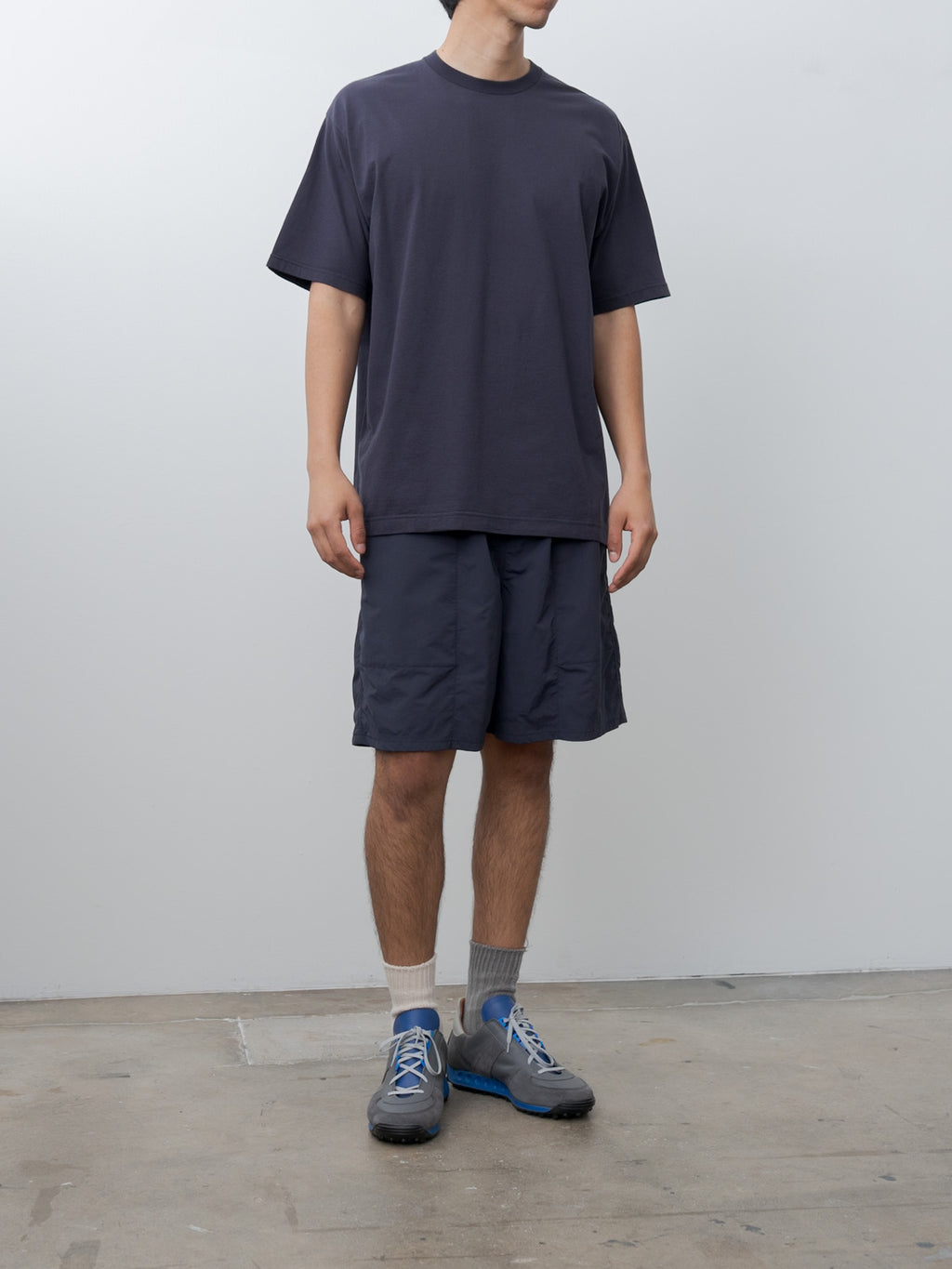 Recycle Nylon Mix Taffeta Shorts - Navy