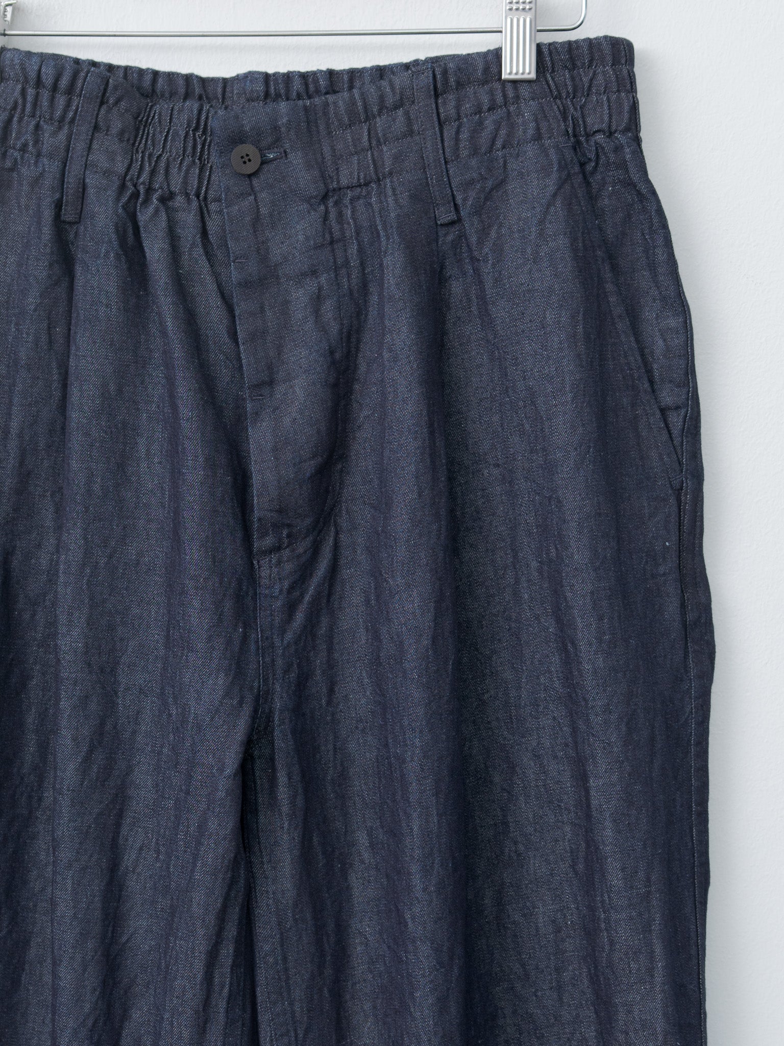 Namu Shop - Document Cotton Denim Easy Pants - Navy