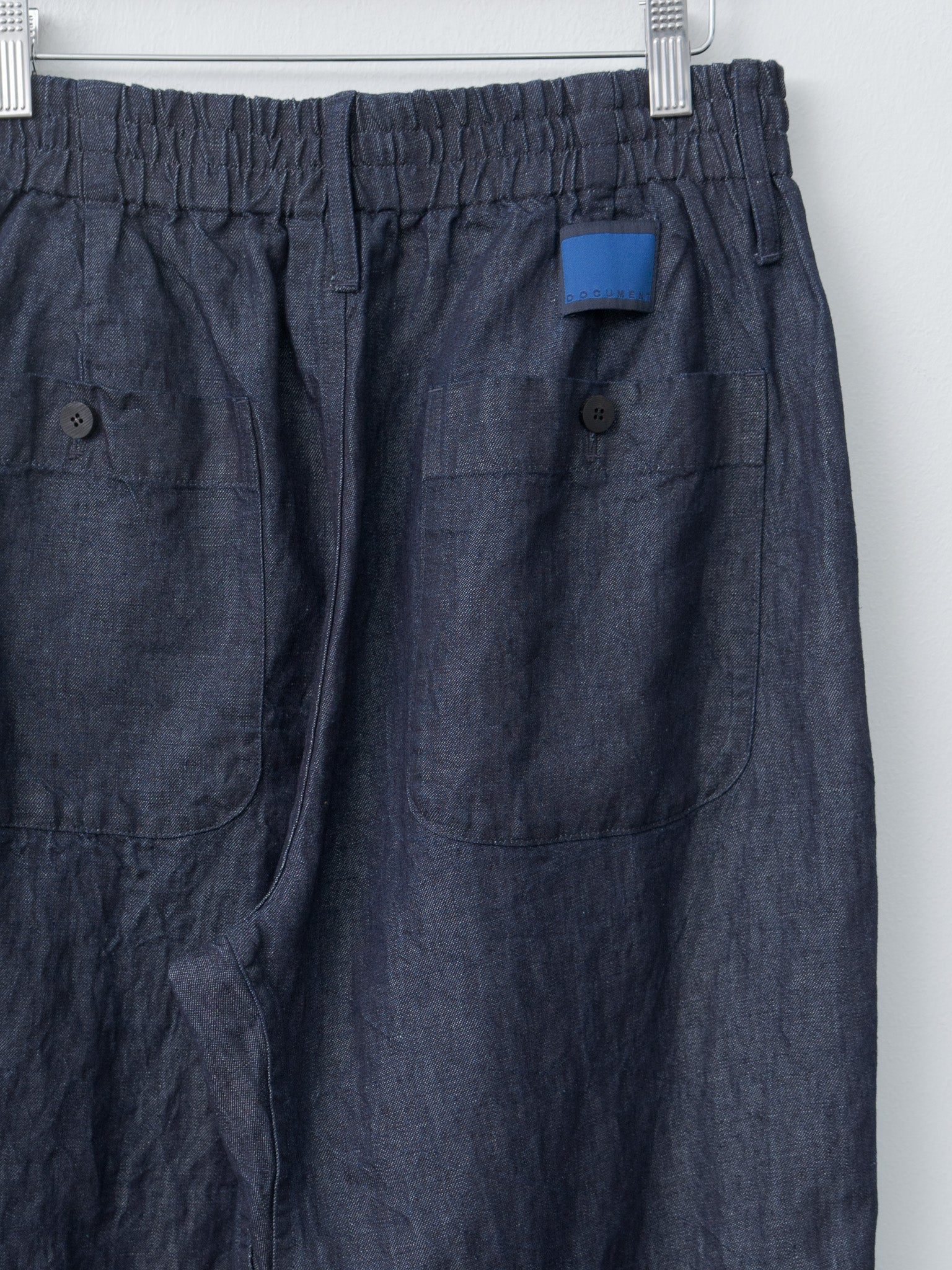 Namu Shop - Document Cotton Denim Easy Pants - Navy