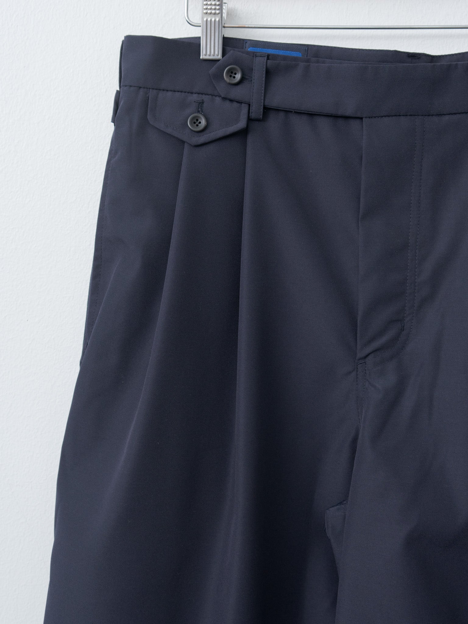 Namu Shop - Document Water Repellent Wool Tucked Shorts - Navy
