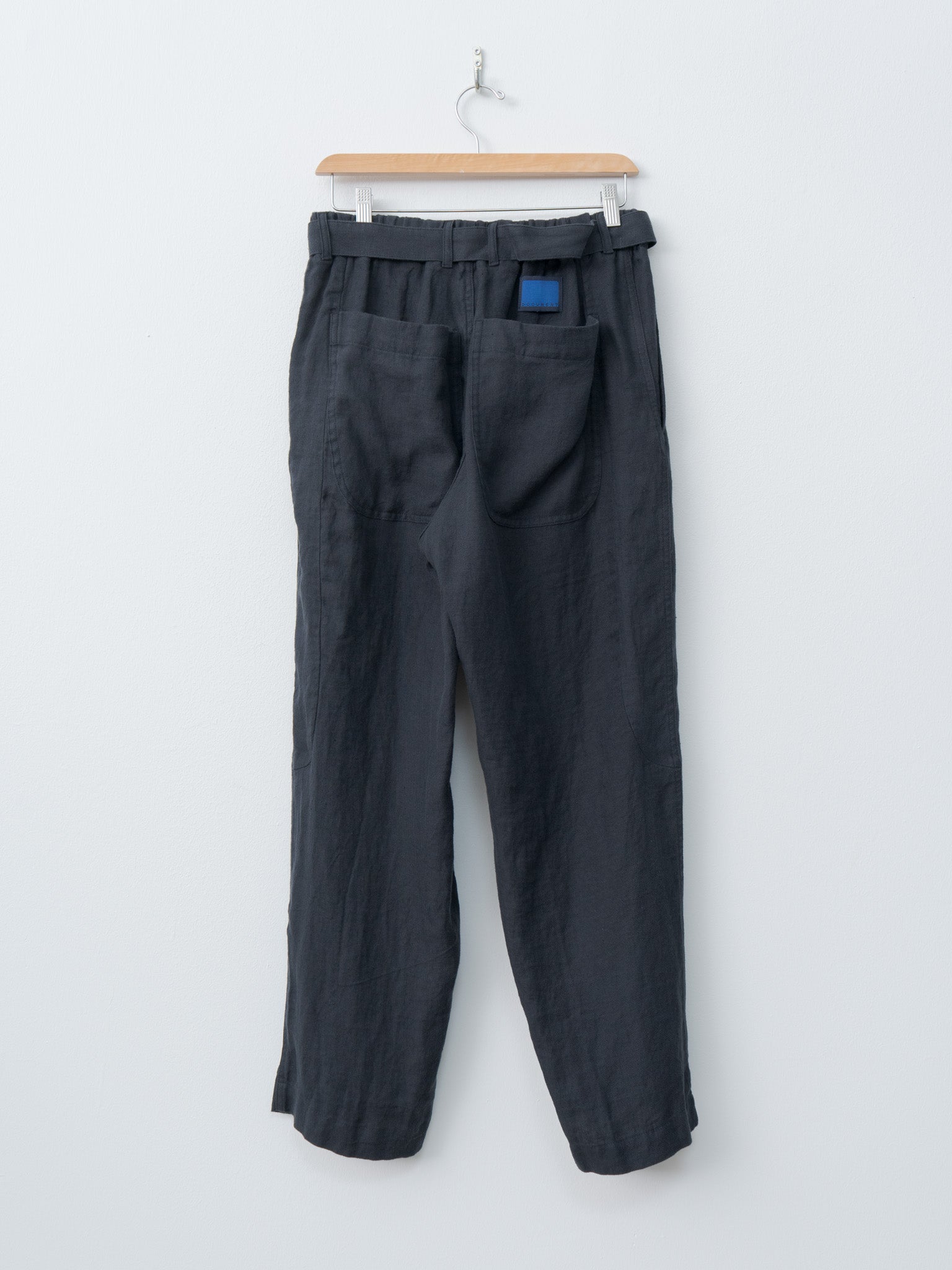 Namu Shop - Document Linen Relaxed Pants - Navy