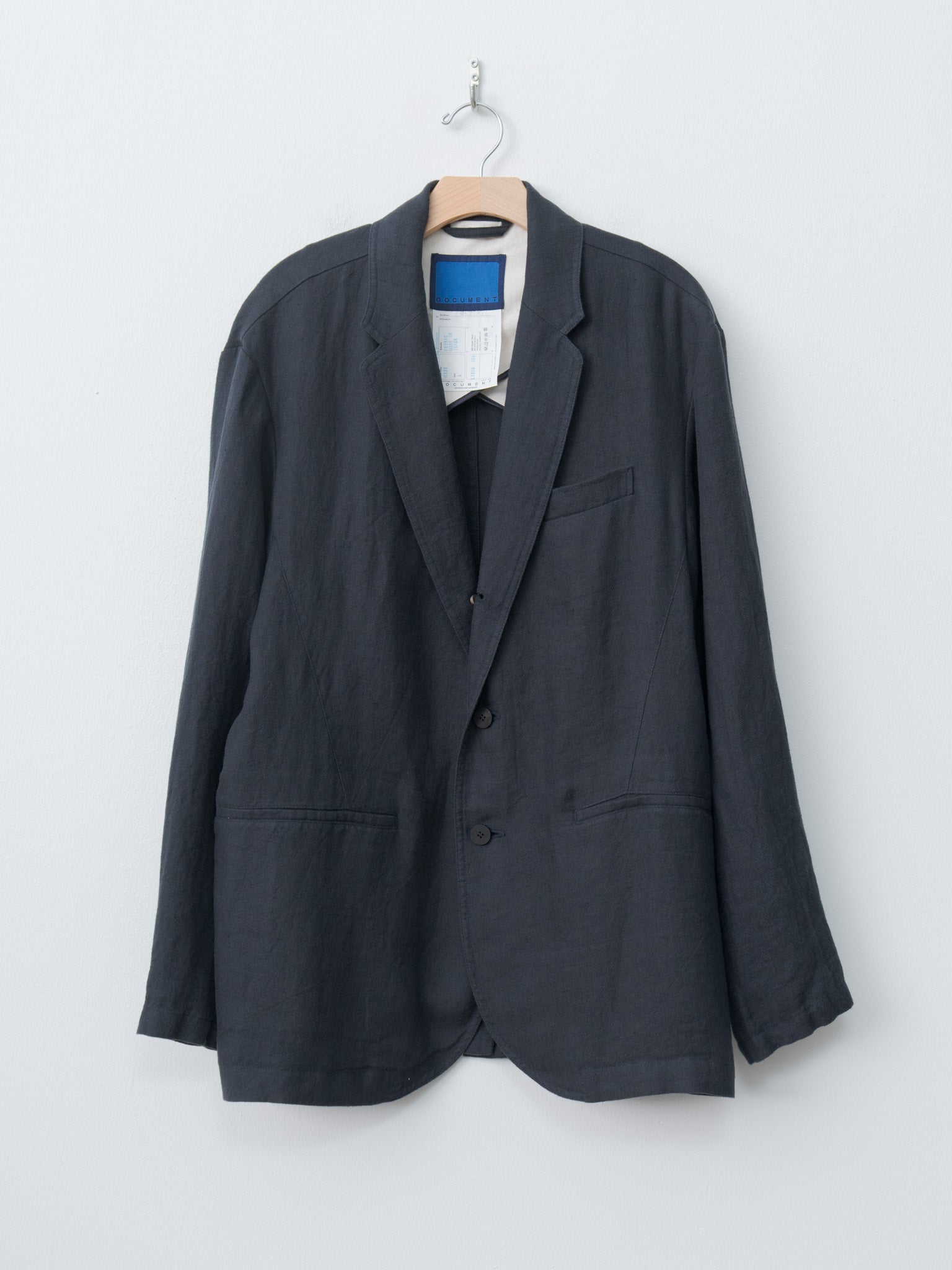 Namu Shop - Document Linen Relaxed Jacket - Navy