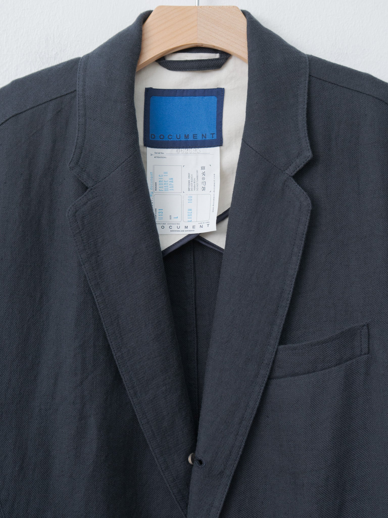 Namu Shop - Document Linen Relaxed Jacket - Navy