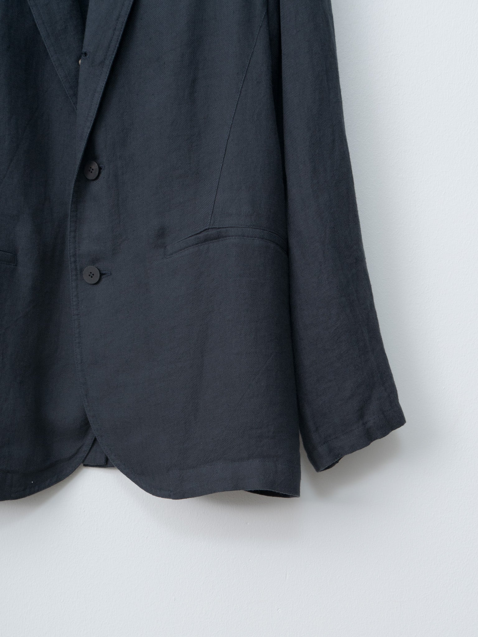 Namu Shop - Document Linen Relaxed Jacket - Navy