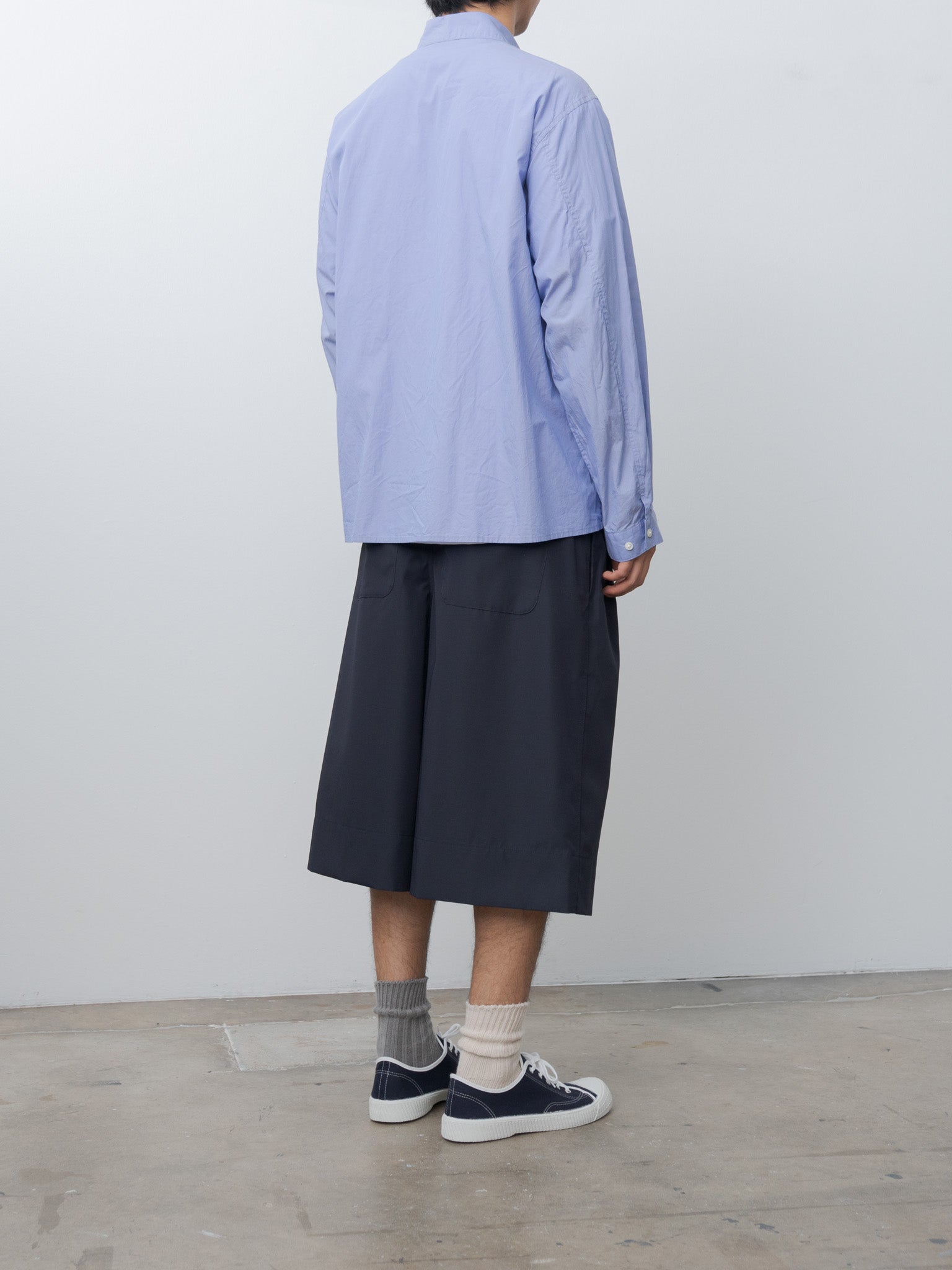 Namu Shop - Blurhms Chambray Zip Shirt - Saxe