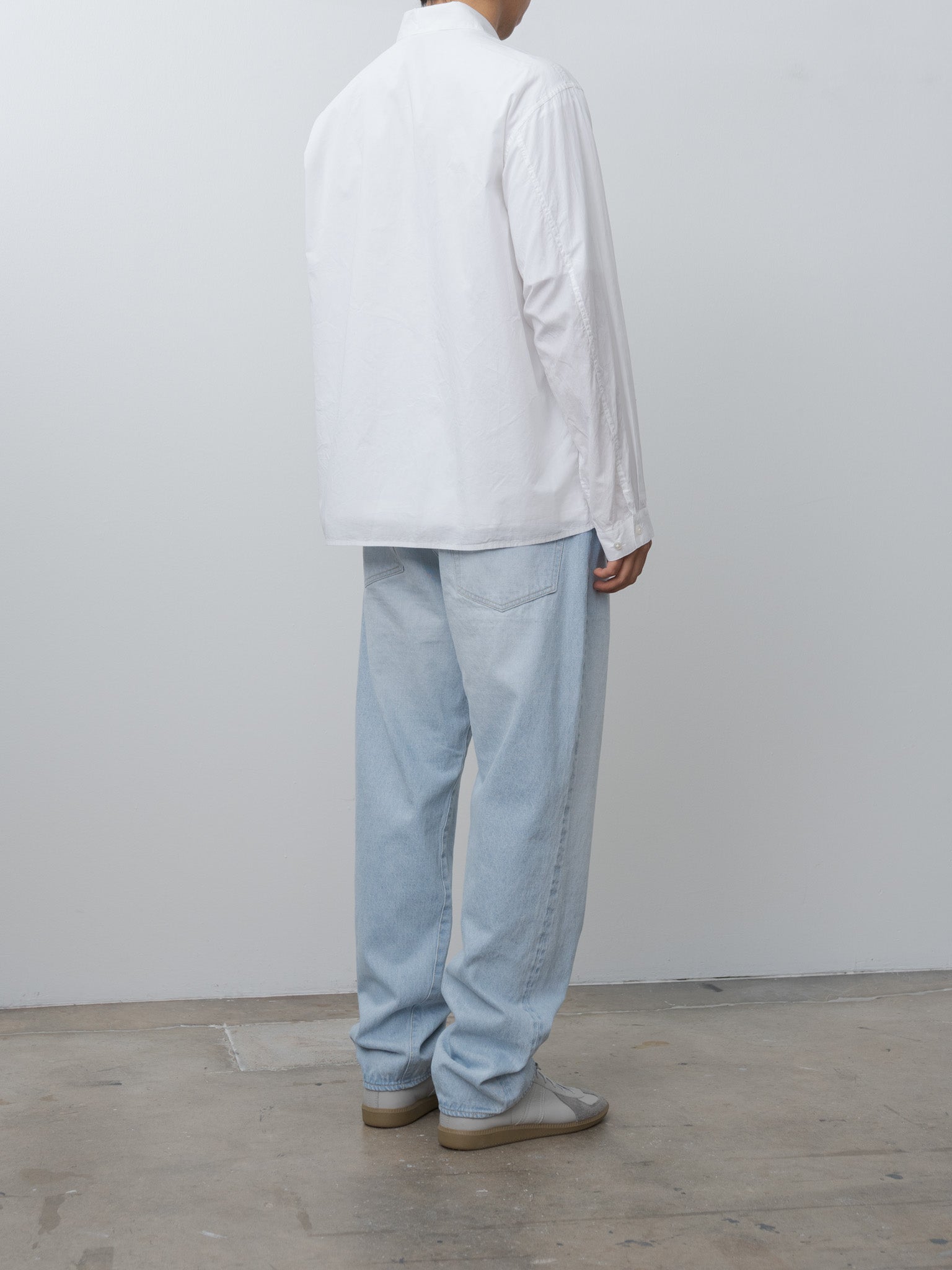 Namu Shop - Blurhms Chambray Zip Shirt - White