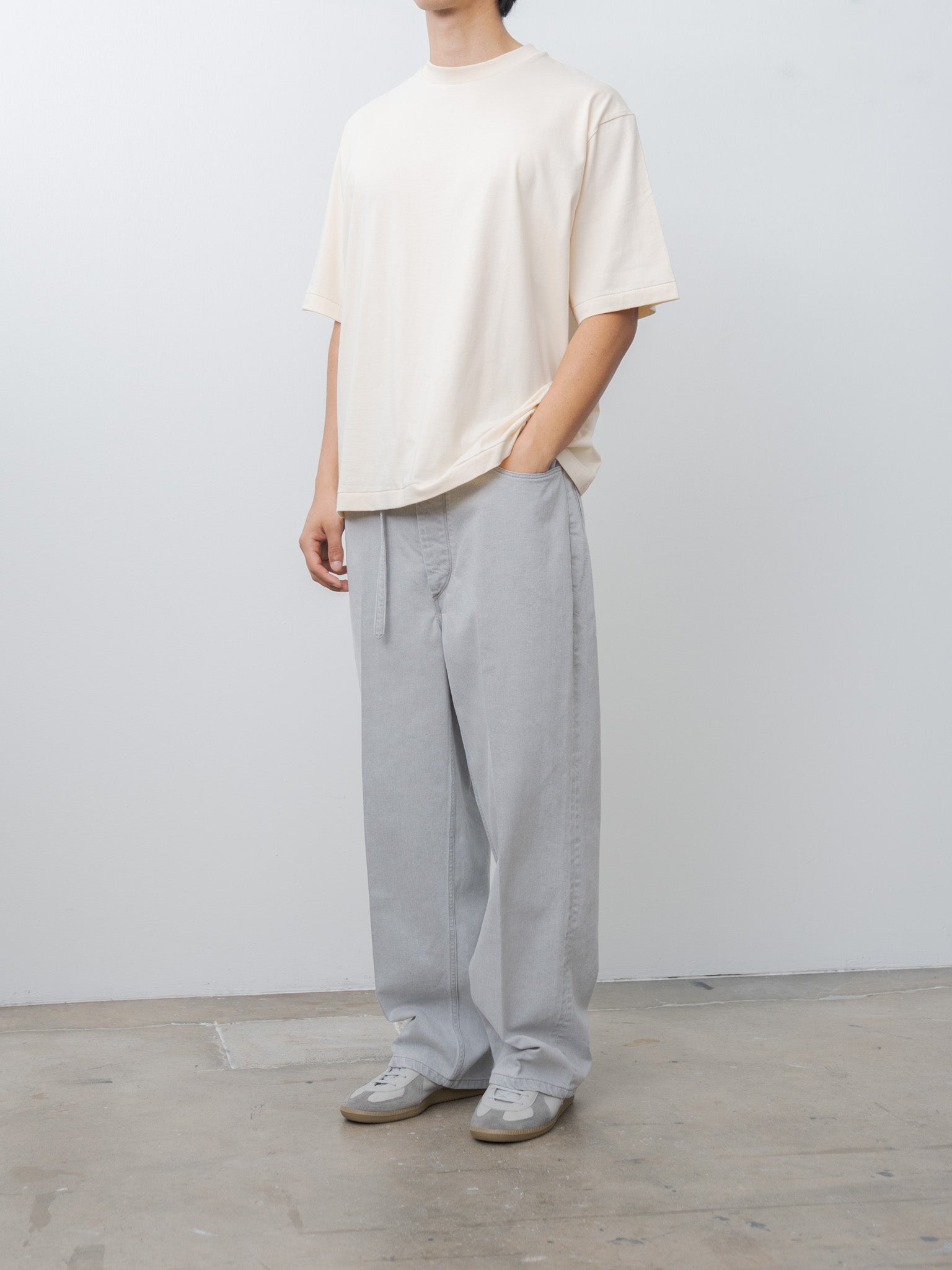 Namu Shop - Blurhms Silk Cotton S/S Tee Wide - Ivory