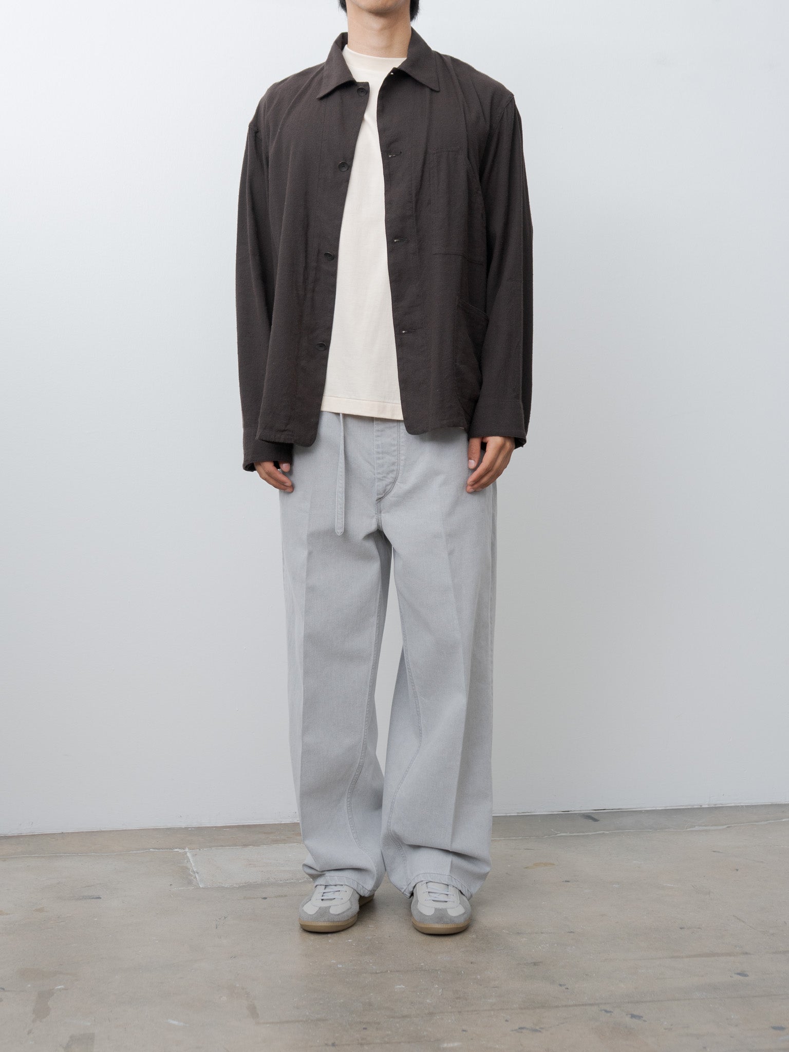 Namu Shop - Blurhms Silk Linen Work Jacket - Dark Brown