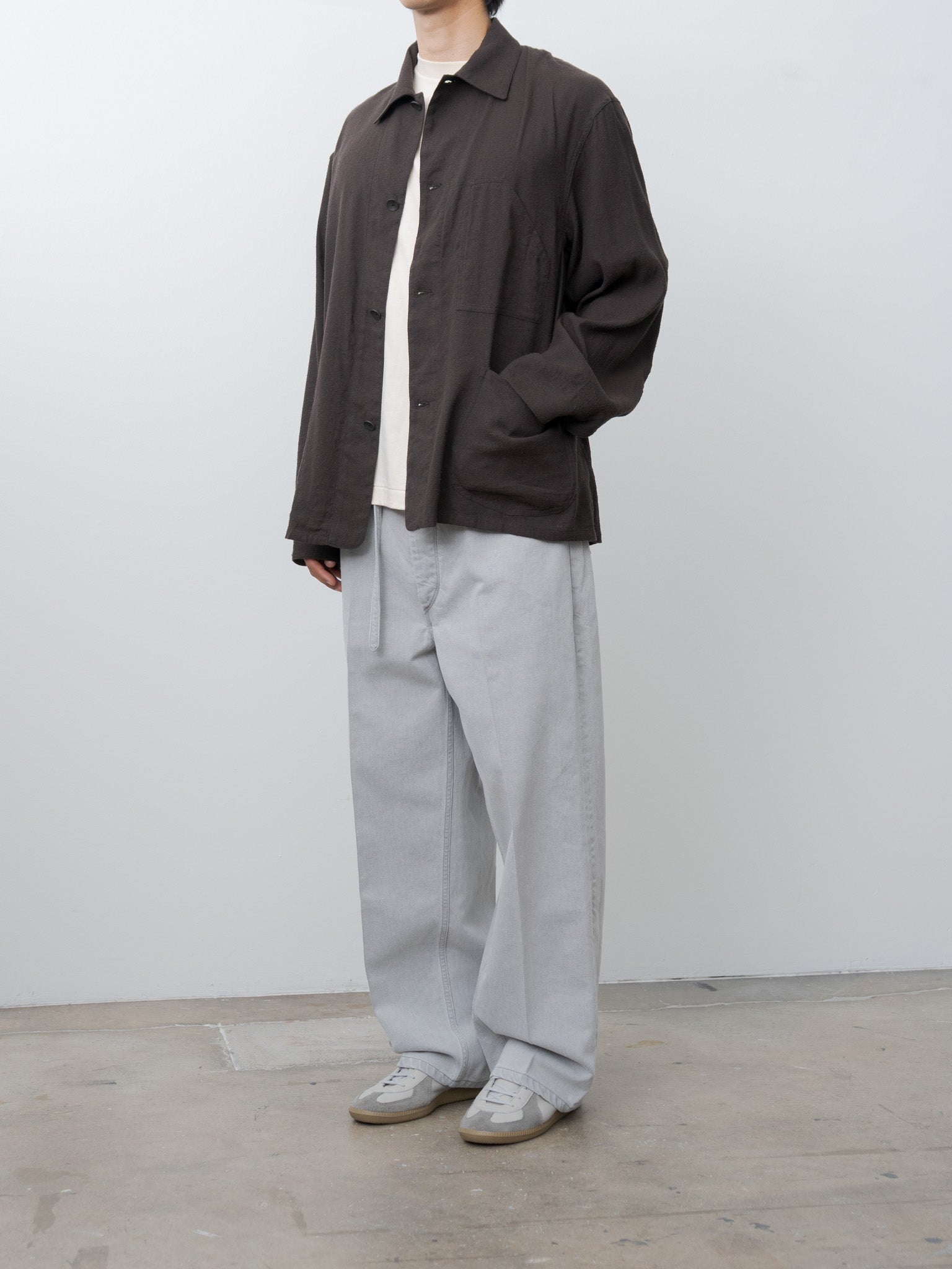 Namu Shop - Blurhms Silk Linen Work Jacket - Dark Brown
