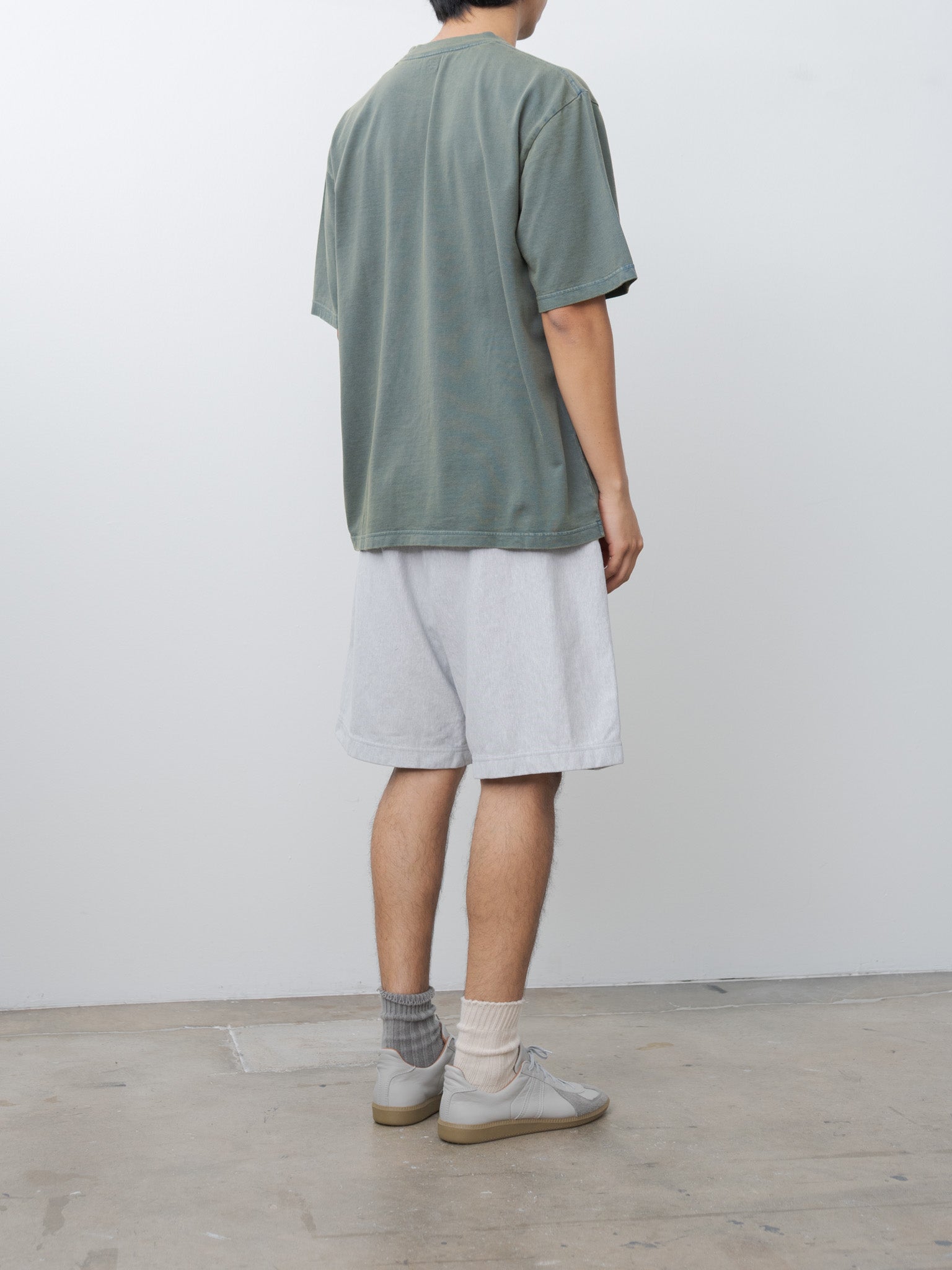 Namu Shop - Blurhms Hollow Yarn Plain Tee - Fade Green