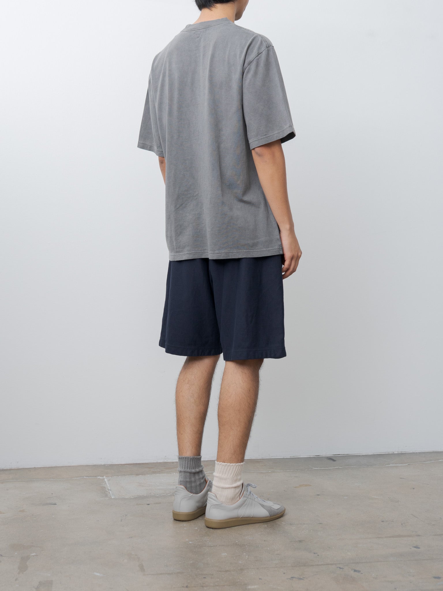 Namu Shop - Blurhms Hollow Yarn Plain Tee - Fade Black