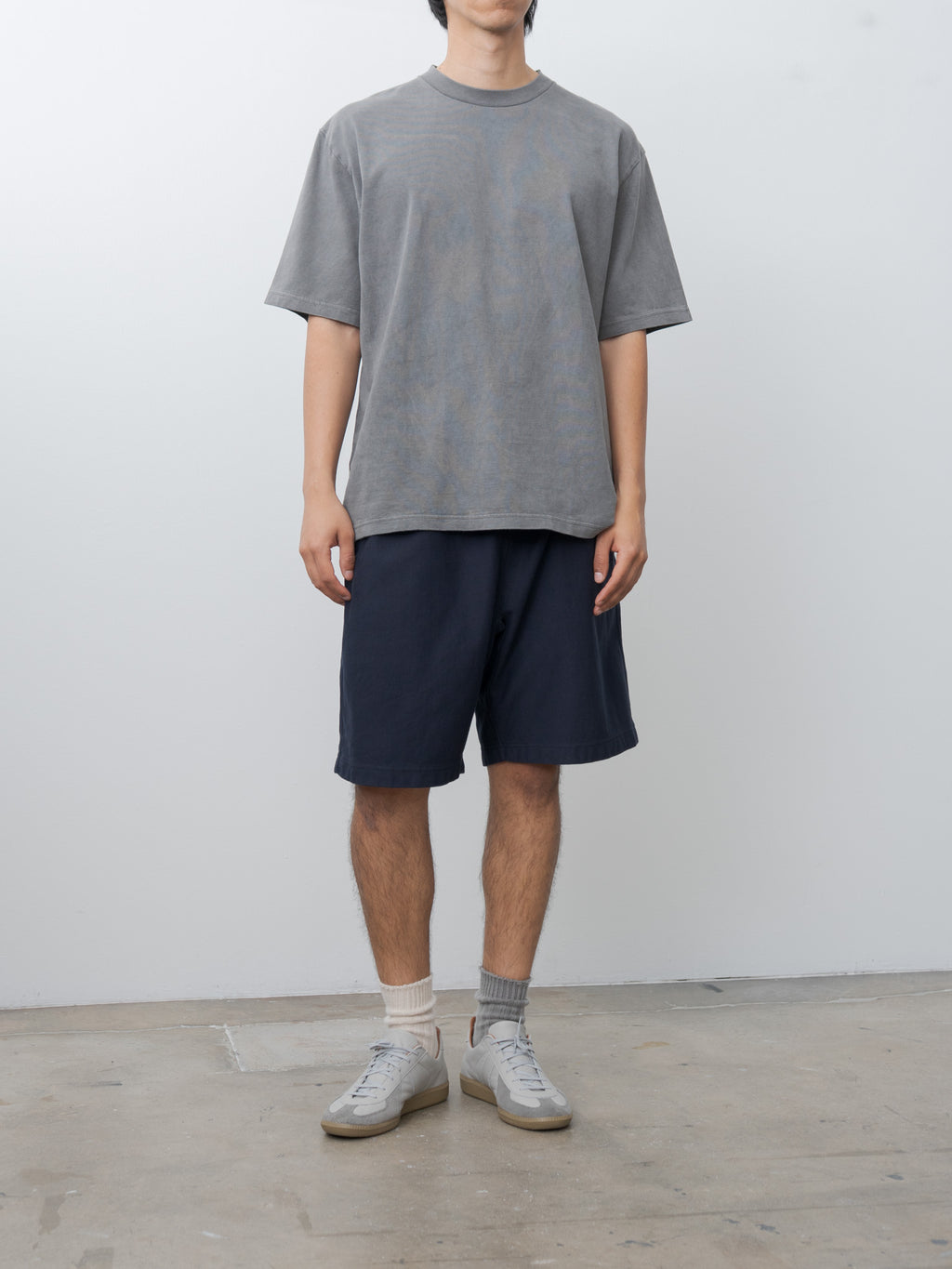 Namu Shop - Blurhms Hollow Yarn Plain Tee - Fade Black