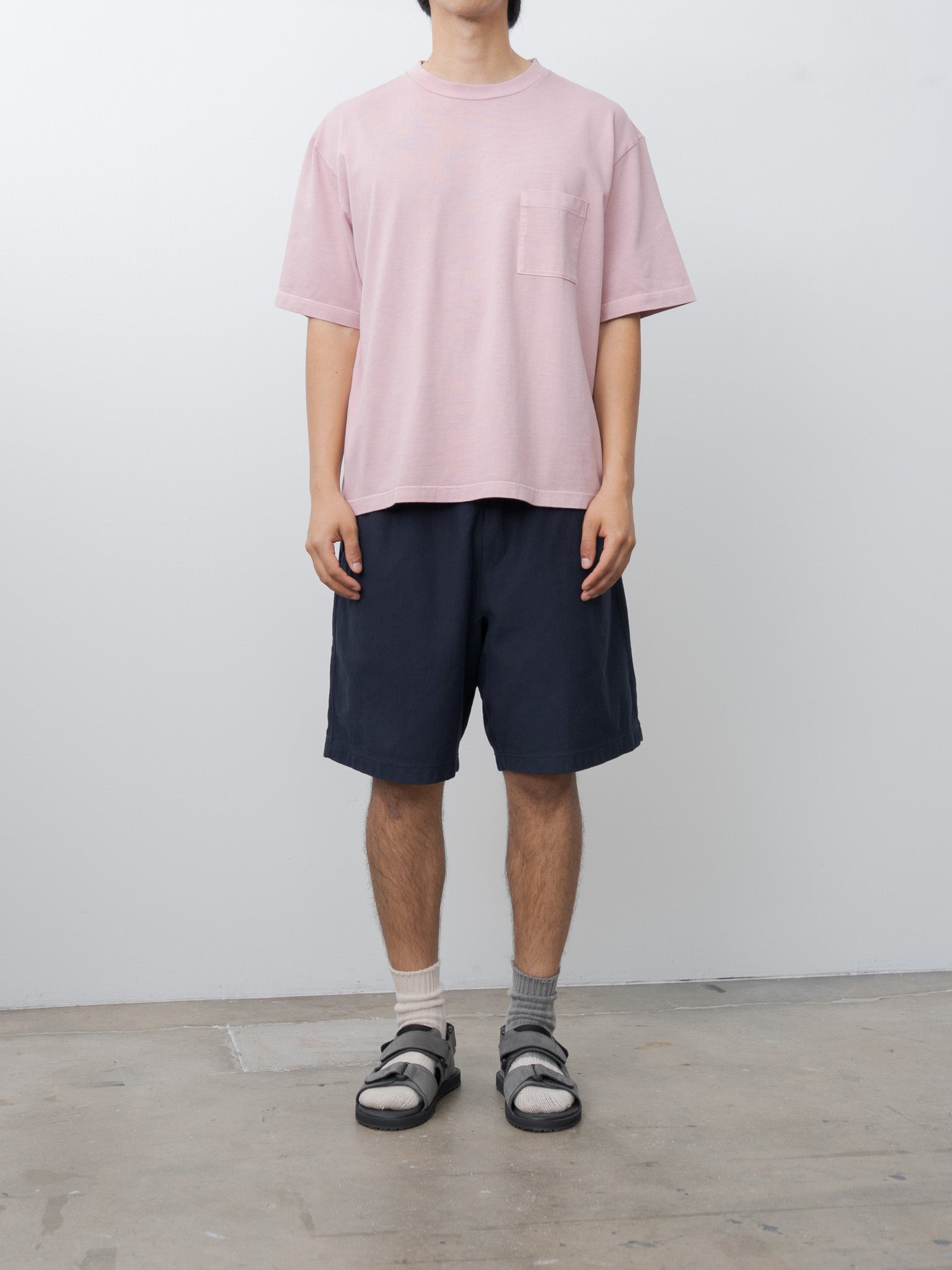 Namu Shop - Blurhms Thin-Sweat Shorts - Dark Navy