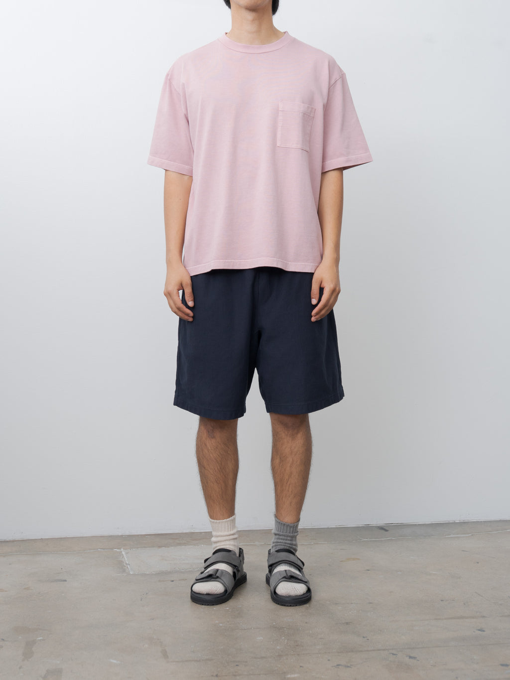 Namu Shop - Blurhms Thin-Sweat Shorts - Dark Navy