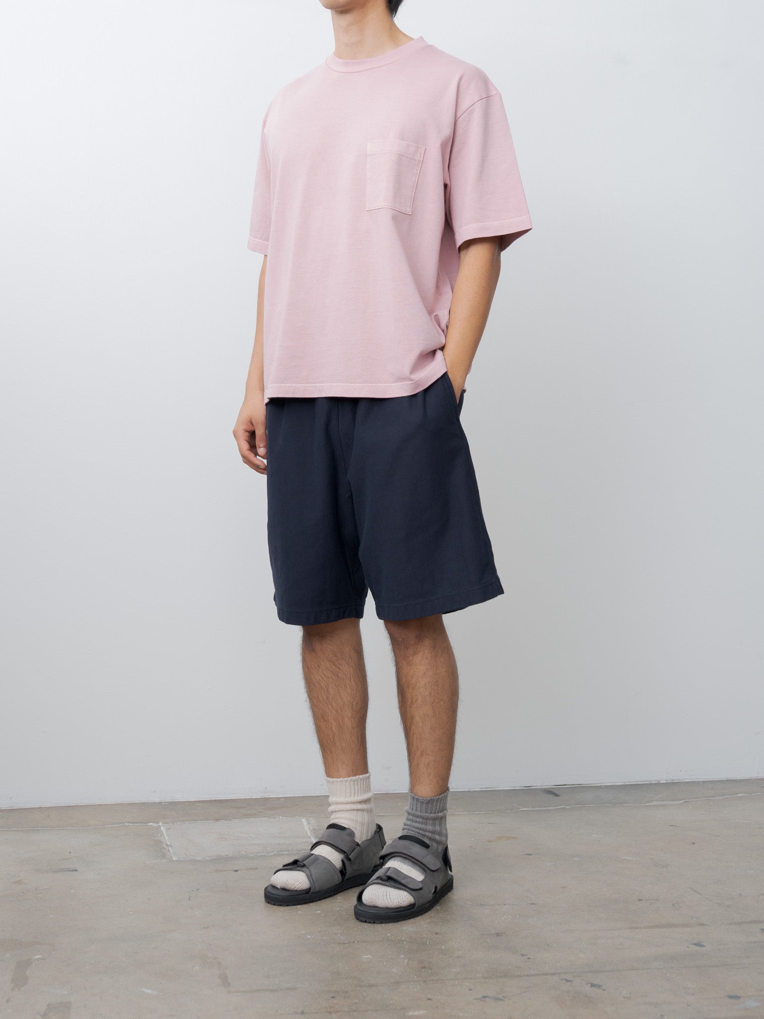 Namu Shop - Blurhms Thin-Sweat Shorts - Dark Navy