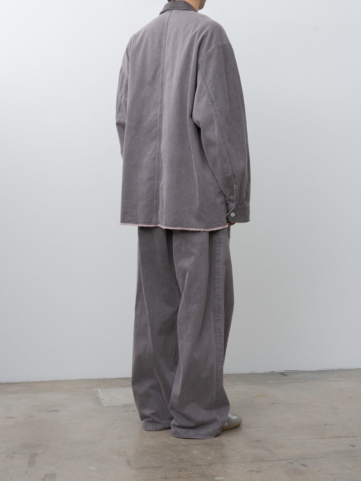 Namu Shop - Yoke Cotton Cut-Off Coverall Jacket - Dusty Pink
