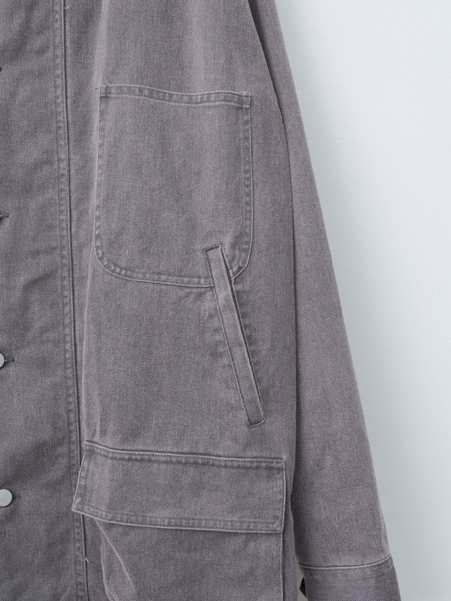 Namu Shop - Yoke Cotton Cut-Off Coverall Jacket - Dusty Pink