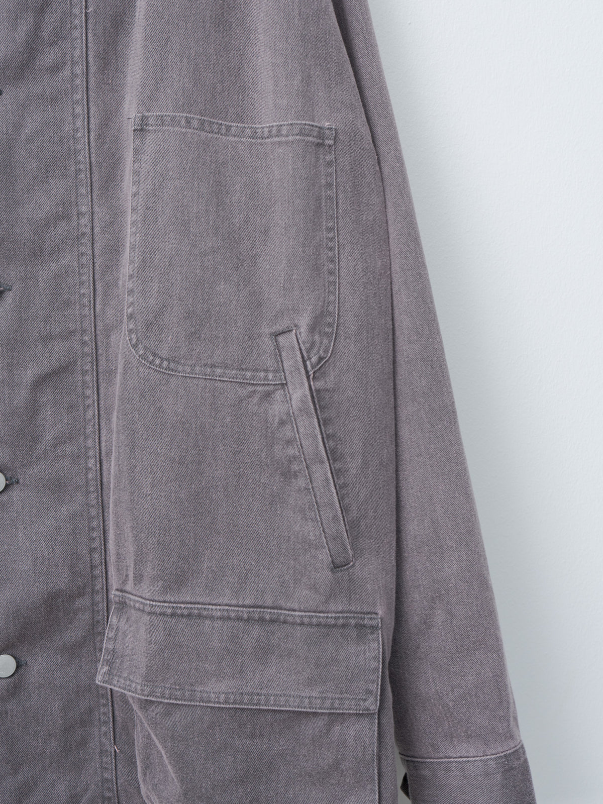 Namu Shop - Yoke Cotton Cut-Off Coverall Jacket - Dusty Pink